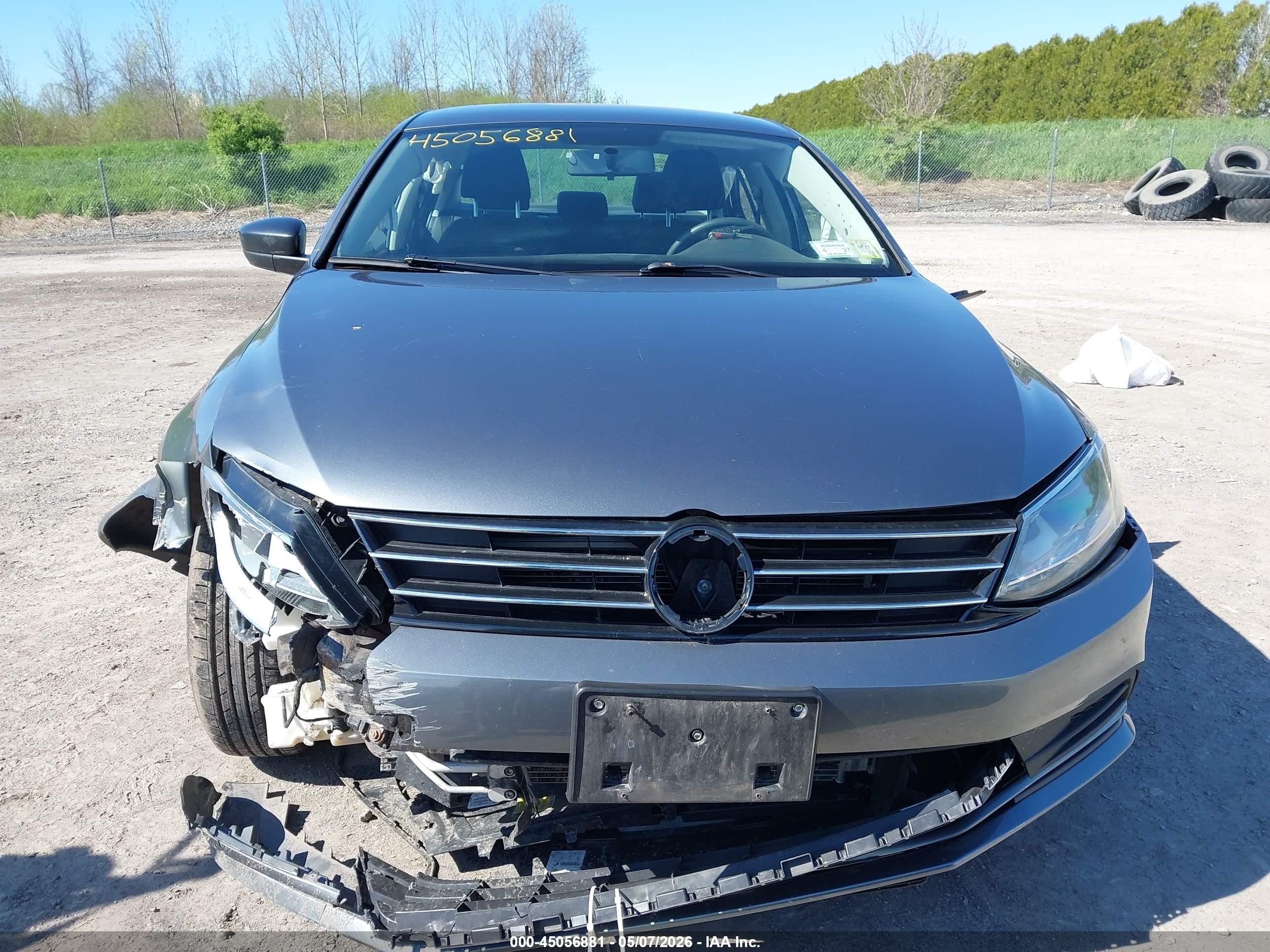 2015 Volkswagen Jetta 2.0l S Gray vin: 3VW1K7AJXFM357834