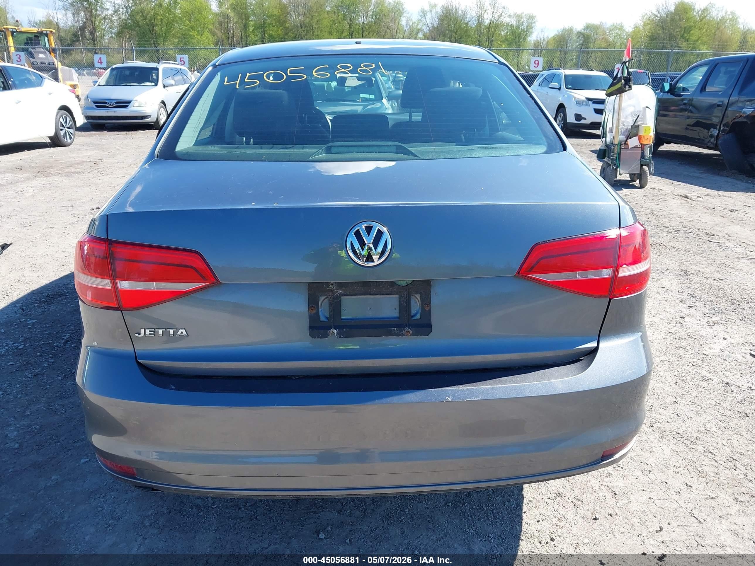 2015 Volkswagen Jetta 2.0l S Gray vin: 3VW1K7AJXFM357834