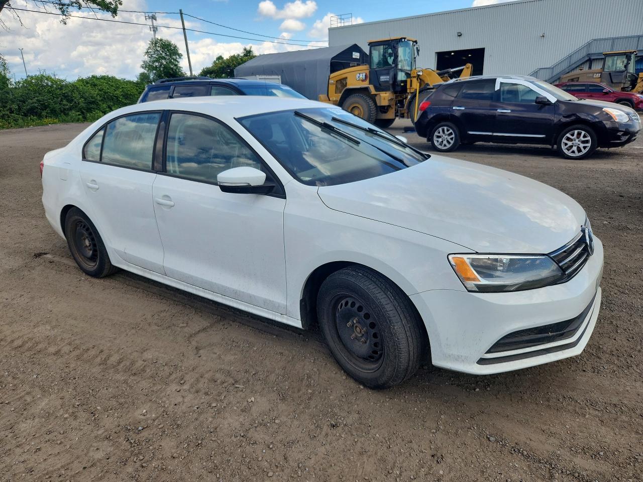 2015 Volkswagen Jetta Base White vin: 3VW1K7AJXFM422634