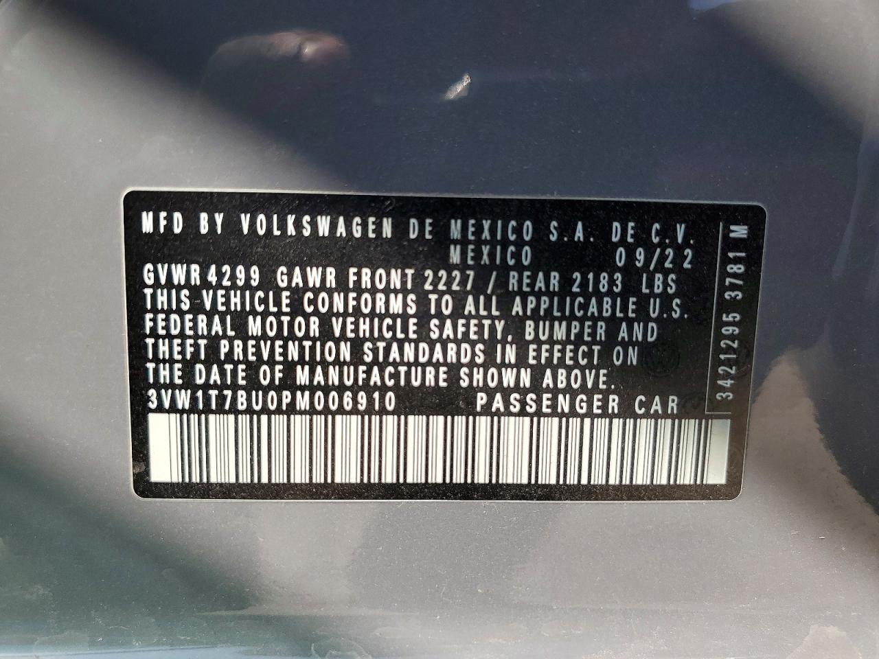 2023 Volkswagen Jetta Gli Autobahn Gray vin: 3VW1T7BU0PM006910