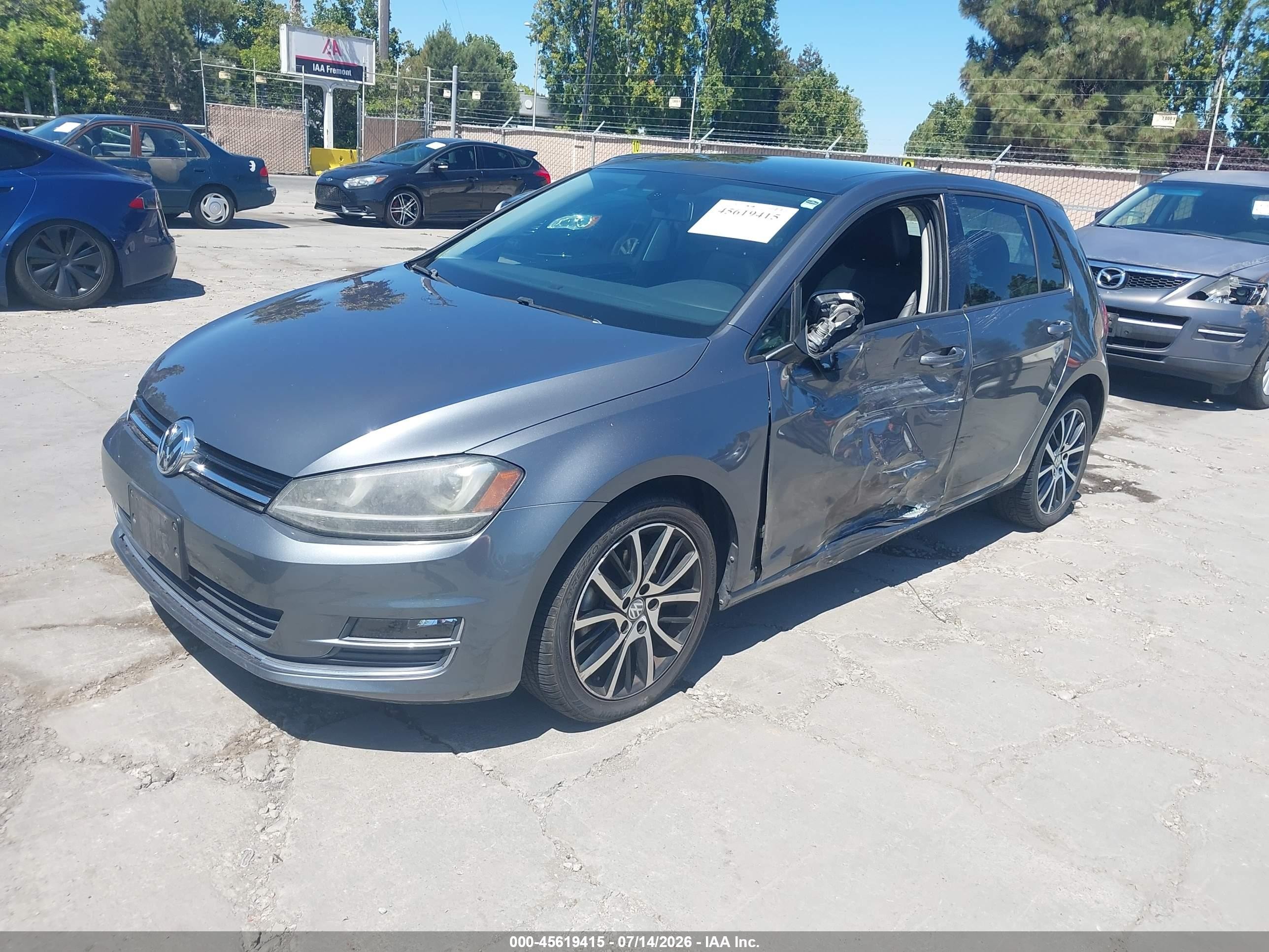 2015 Volkswagen Golf Tsi Sel 4-door Gray vin: 3VW217AU1FM005808