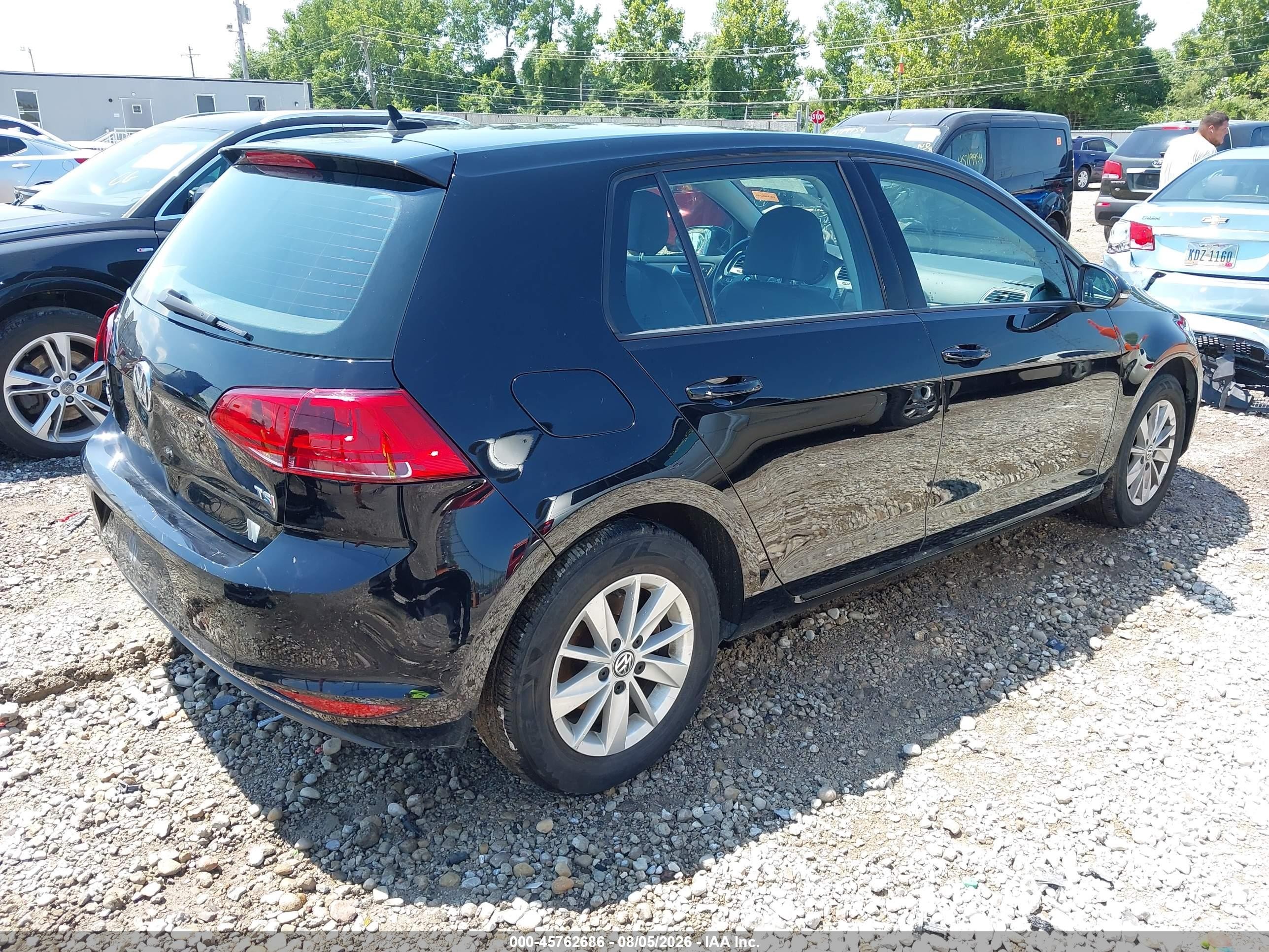 2015 Volkswagen Golf Tsi S 4-door Black vin: 3VW217AU1FM021572