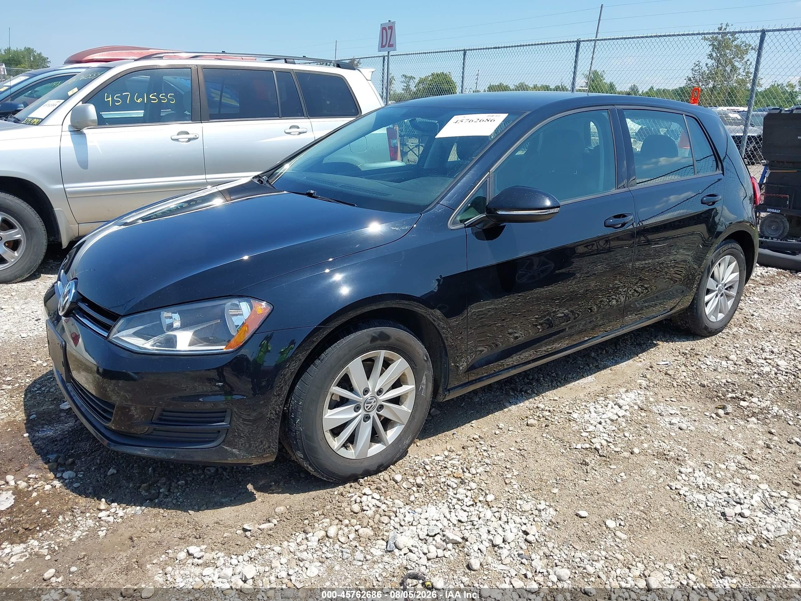 2015 Volkswagen Golf Tsi S 4-door Black vin: 3VW217AU1FM021572