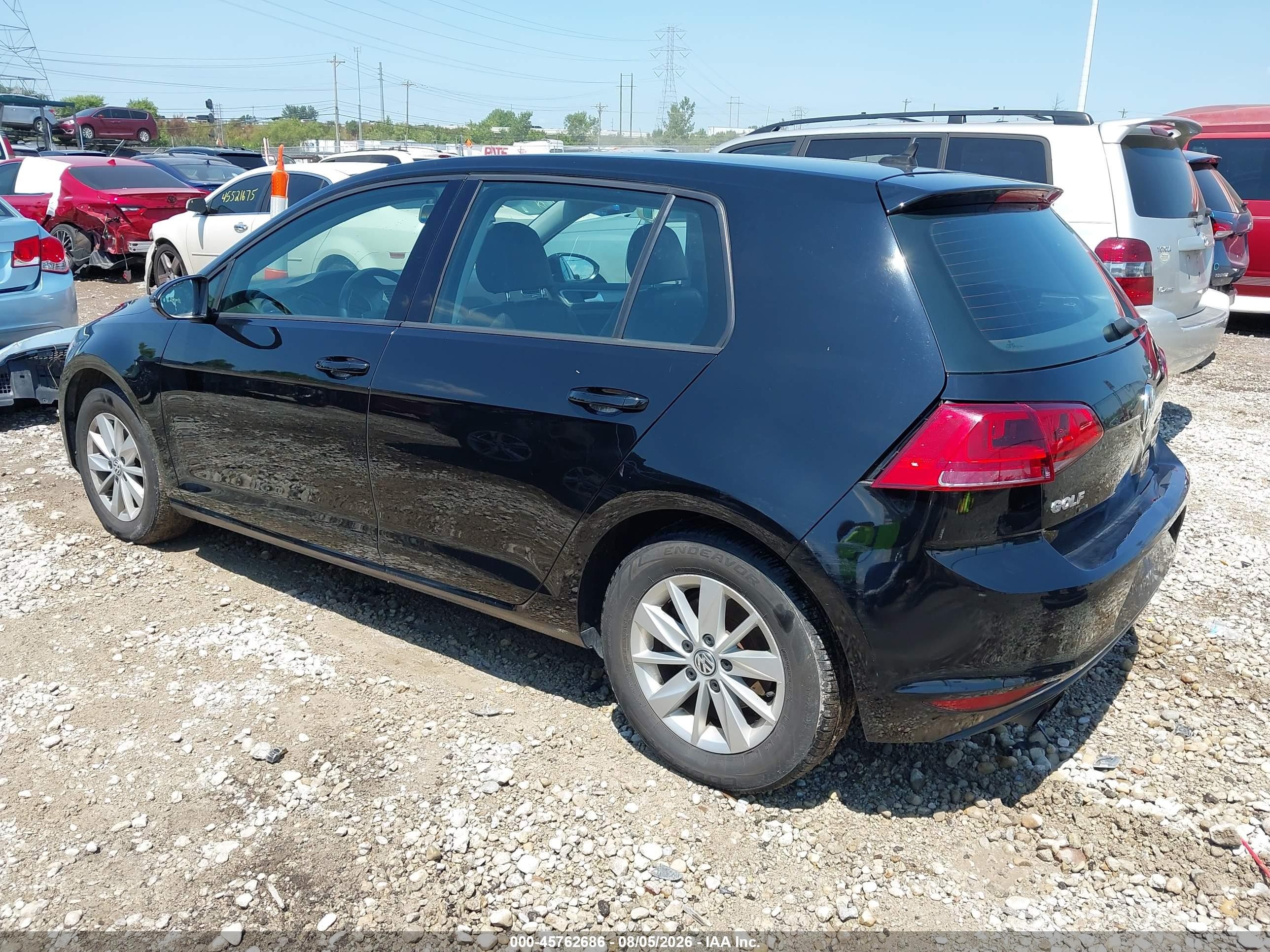 2015 Volkswagen Golf Tsi S 4-door Black vin: 3VW217AU1FM021572