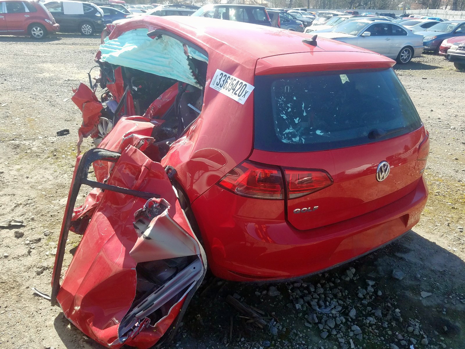 2015 Volkswagen Golf Red vin: 3VW217AU2FM068626
