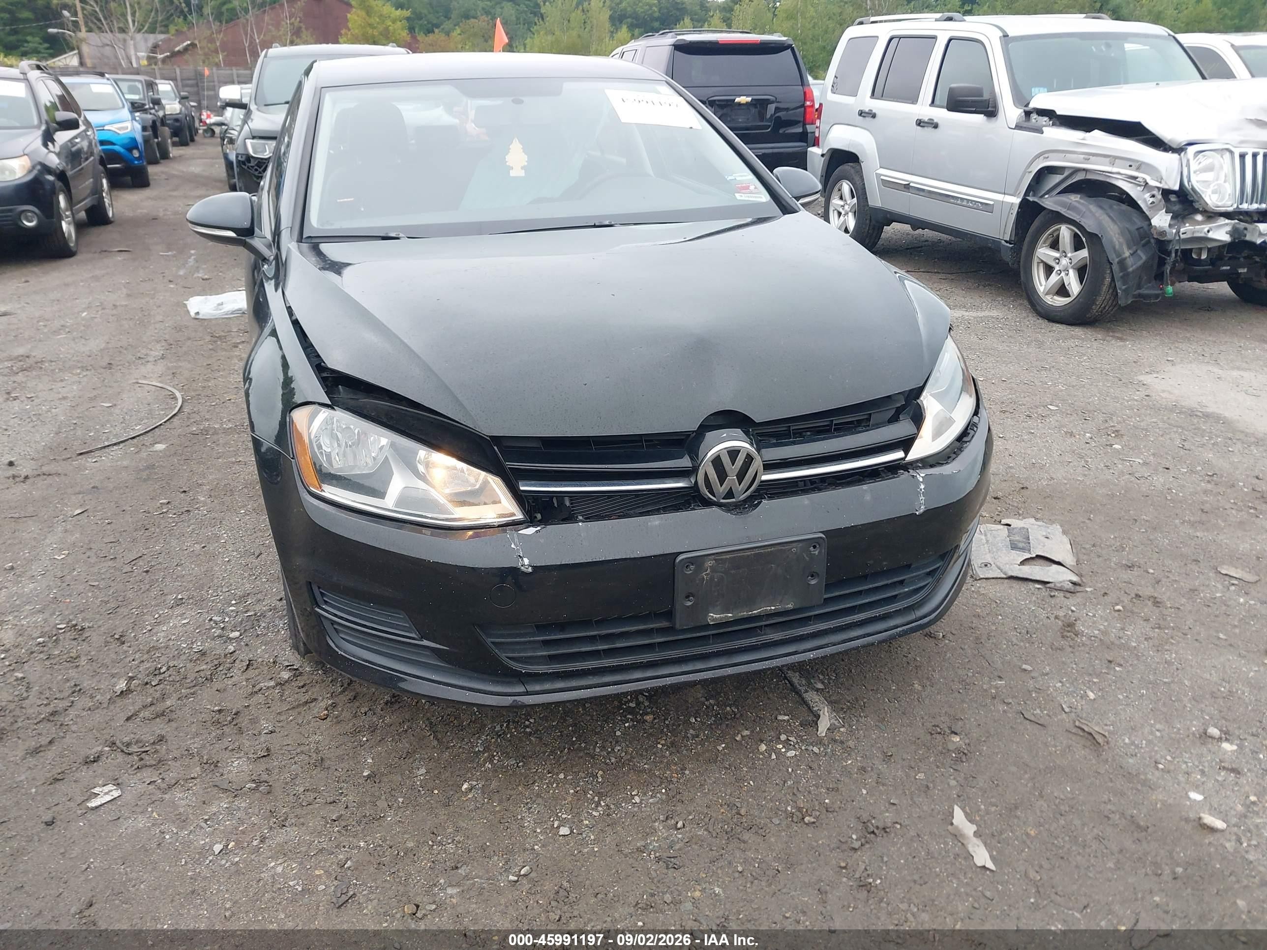 2015 Volkswagen Golf Tsi S 4-door Черный vin: 3VW217AU3FM080865
