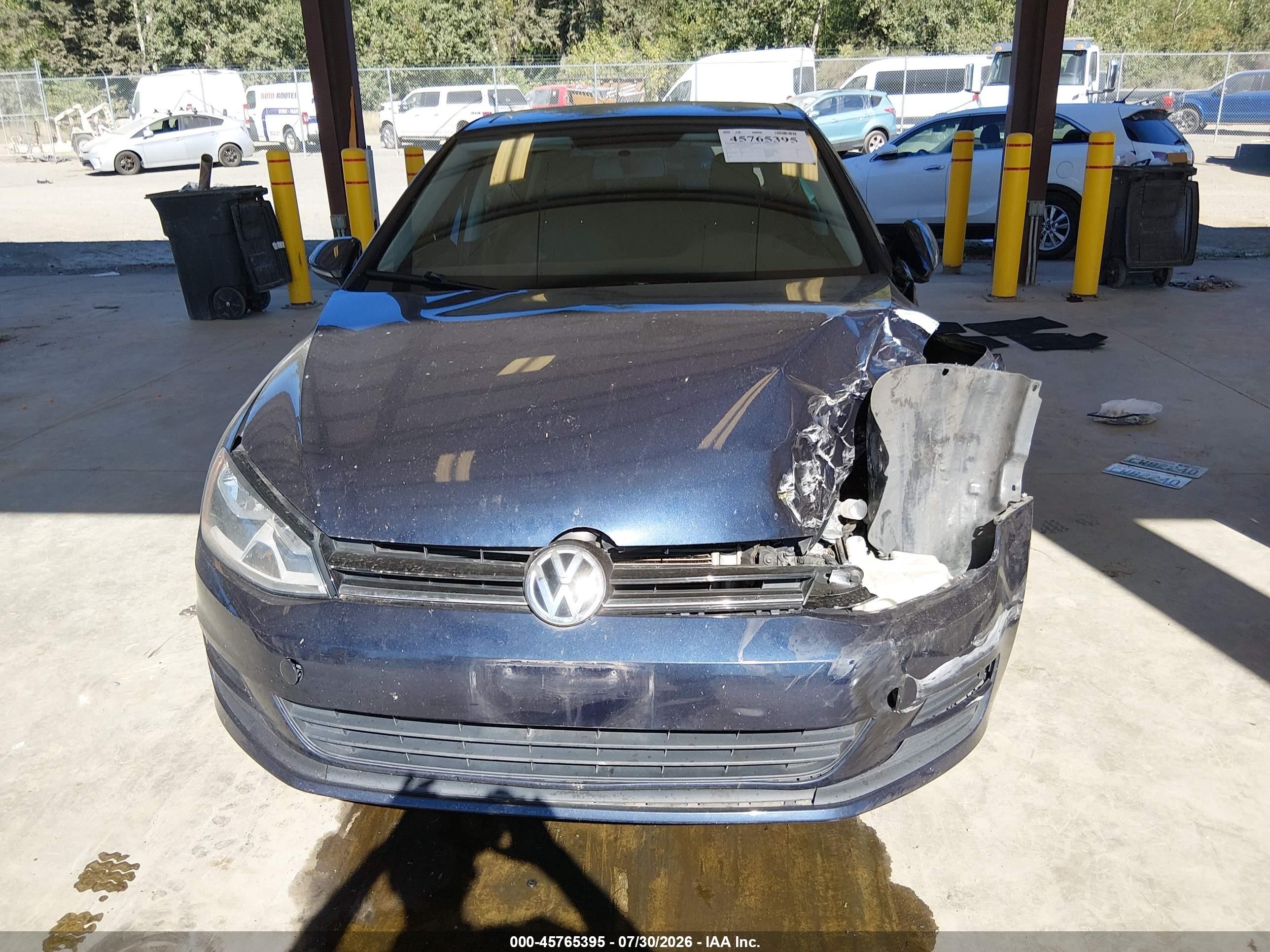 2015 Volkswagen Golf Tsi S 4-door Blue vin: 3VW217AU4FM041699