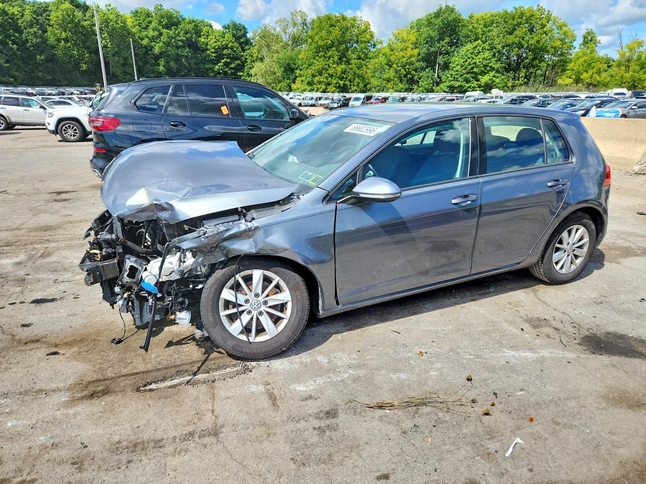 2017 Volkswagen Golf S Gray vin: 3VW217AU5HM070096