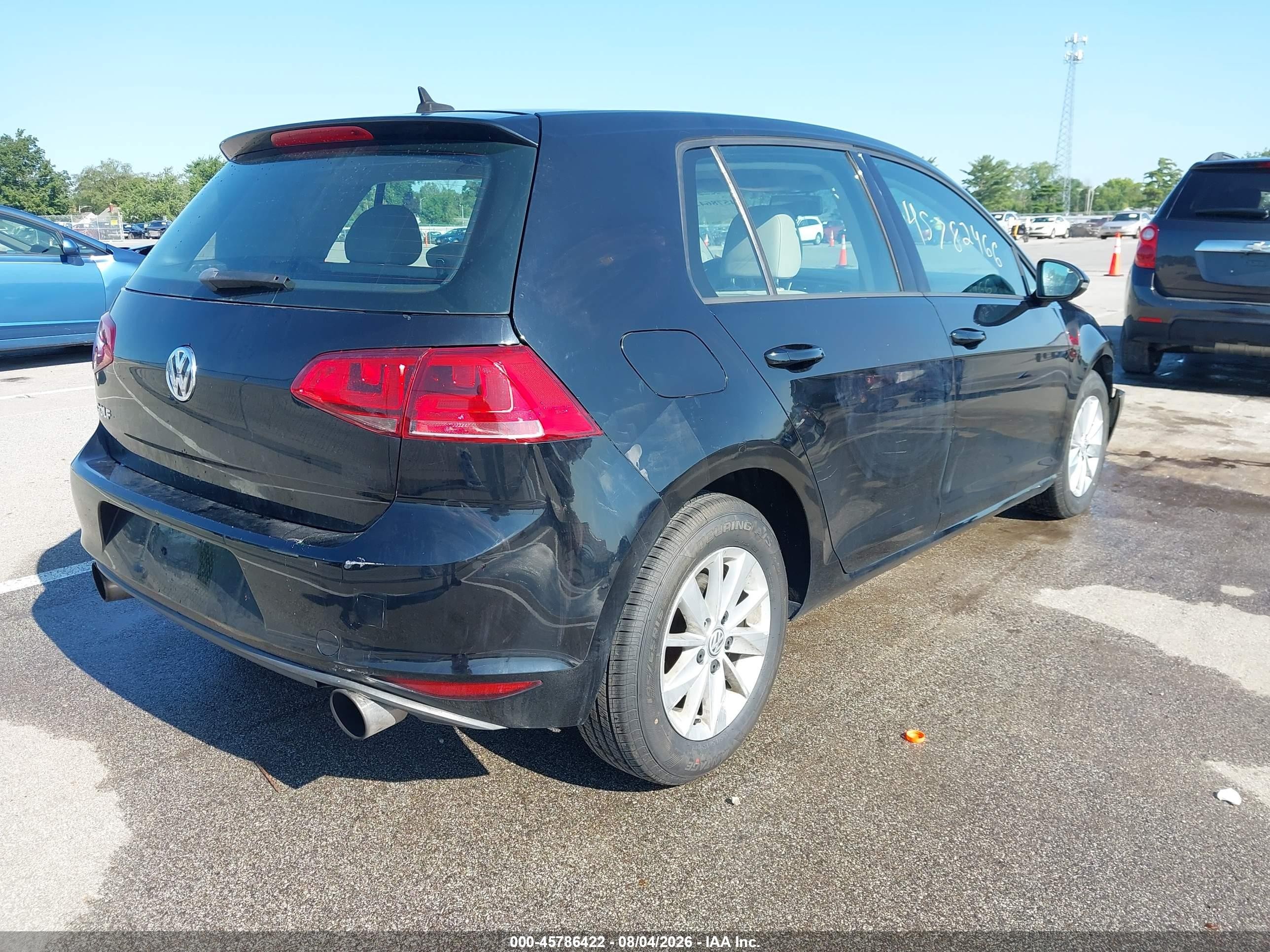 2015 Volkswagen Golf Tsi S 4-door Black vin: 3VW217AU8FM010262