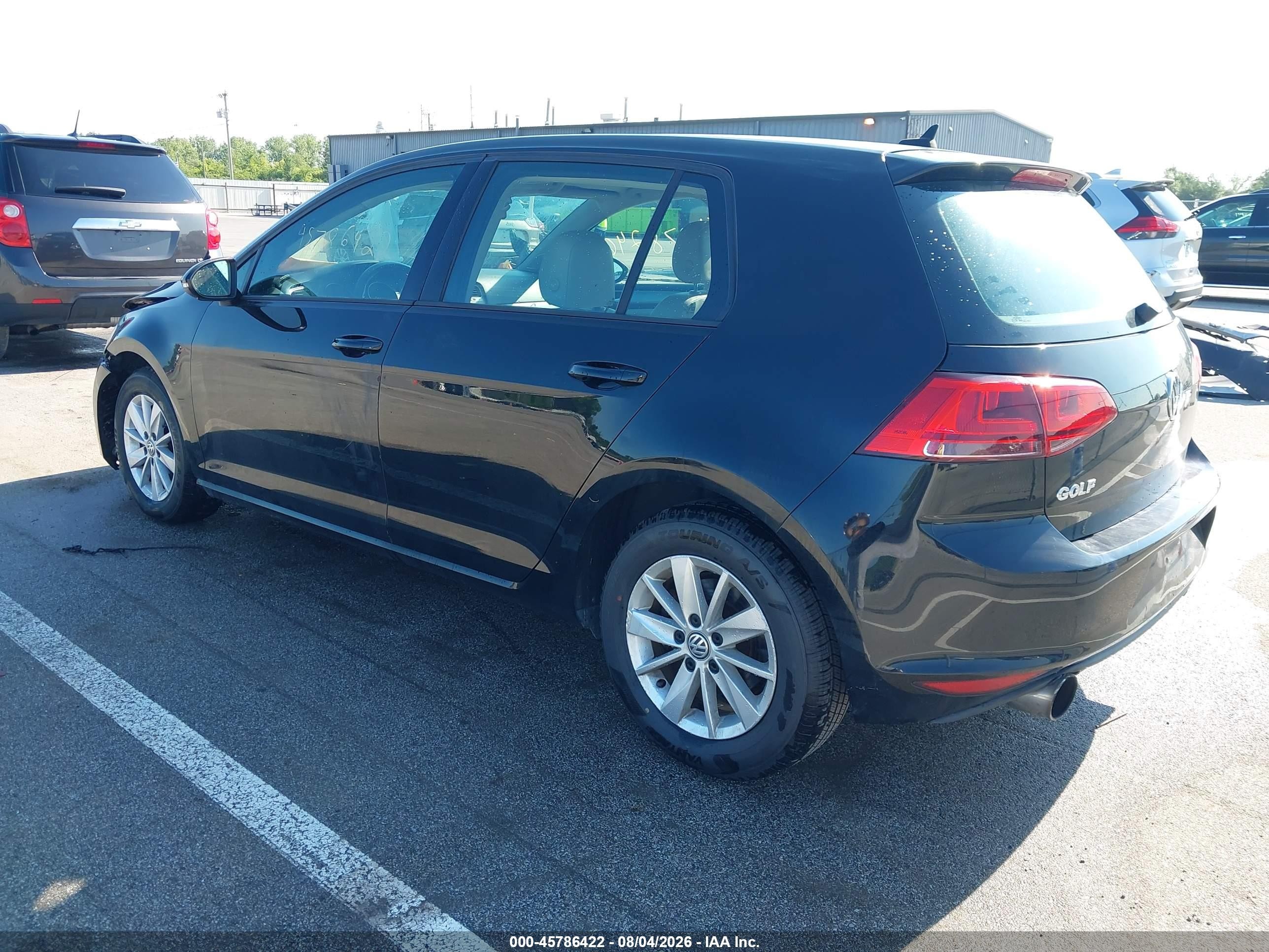 2015 Volkswagen Golf Tsi S 4-door Black vin: 3VW217AU8FM010262
