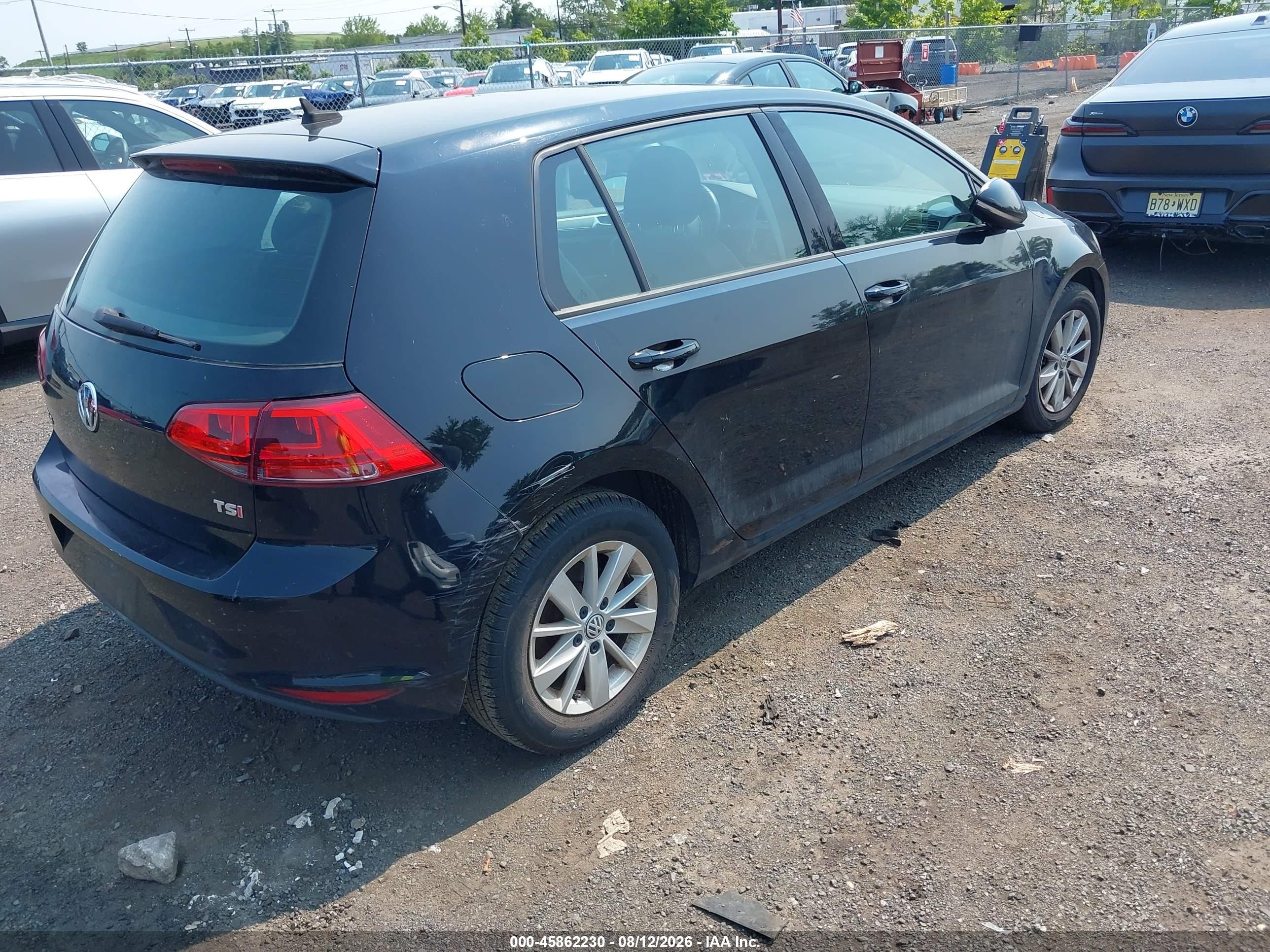 2015 Volkswagen Golf Tsi S 4-door Black vin: 3VW217AU8FM029460