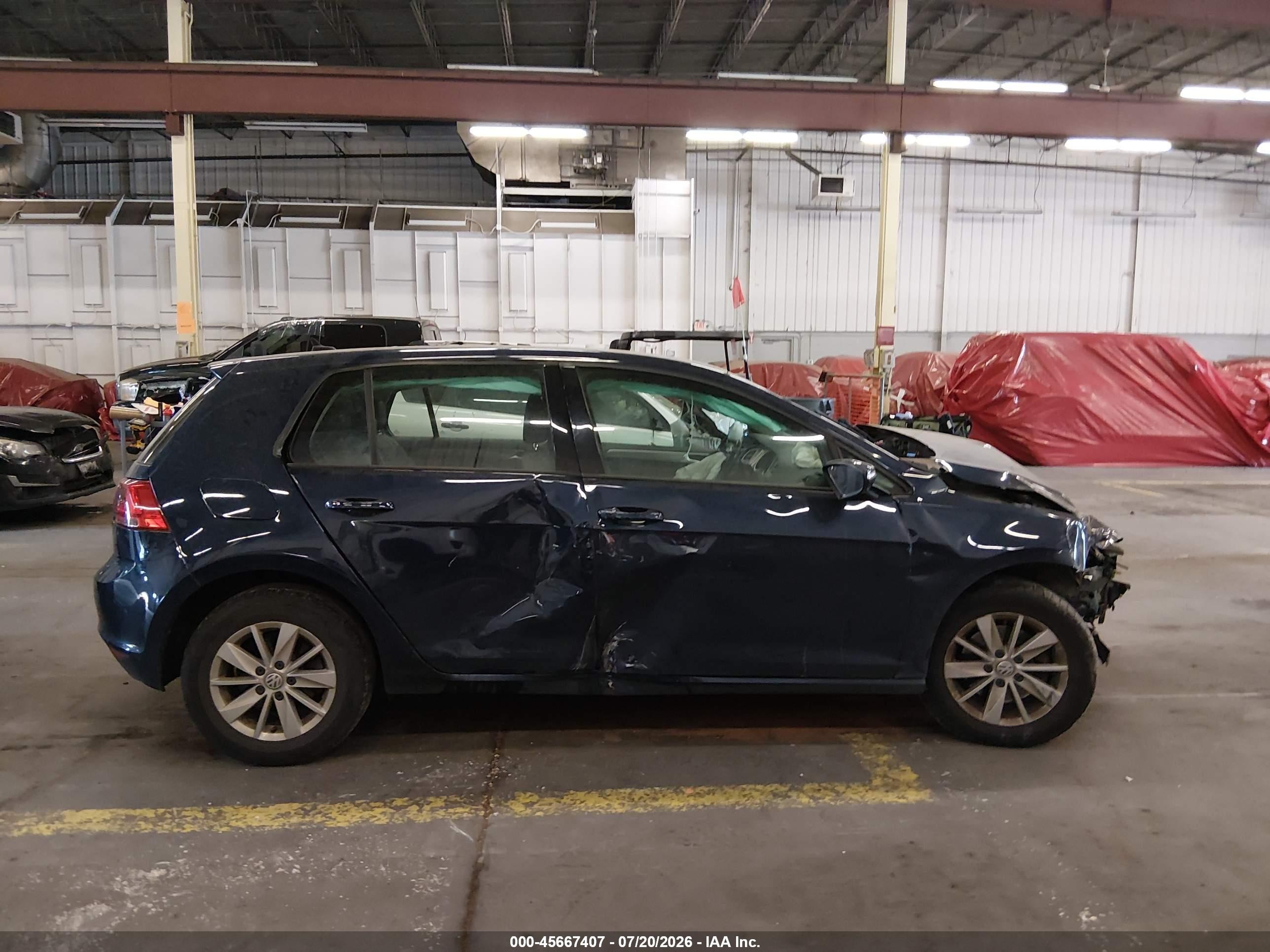 2015 Volkswagen Golf Tsi S 4-door Blue vin: 3VW217AU8FM087004