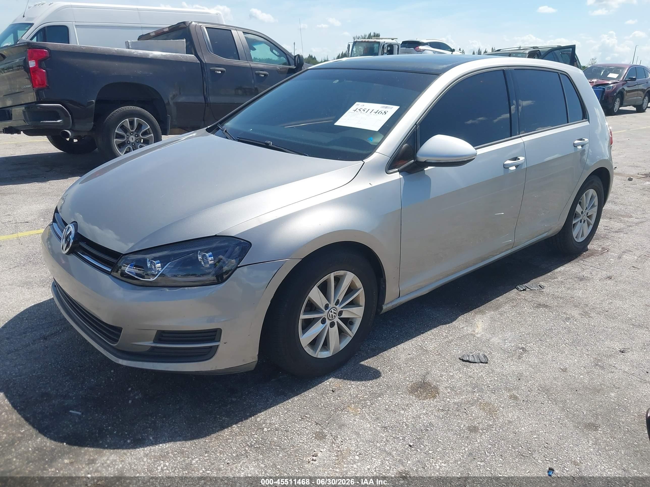 2015 Volkswagen Golf Tsi S 4-door Silver vin: 3VW217AU8FM097774