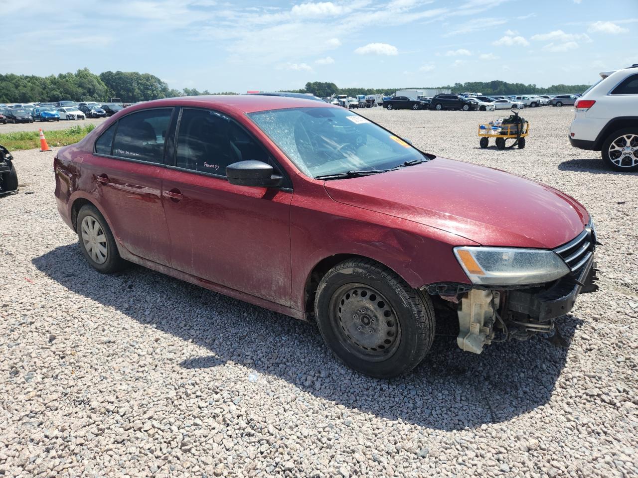 2016 Volkswagen Jetta S Burgundy vin: 3VW267AJ3GM314902