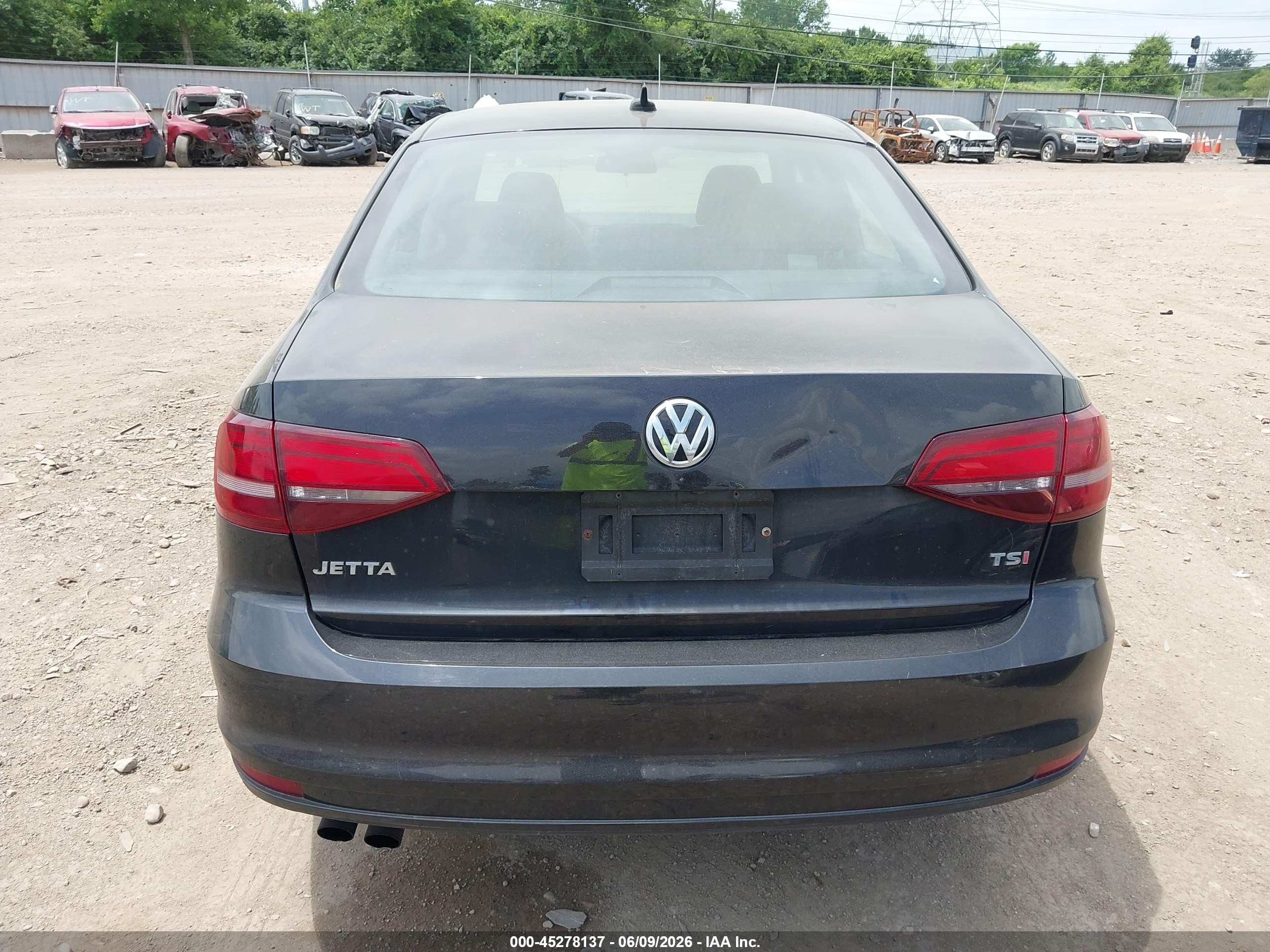 2016 Volkswagen Jetta 1.4t S Black vin: 3VW267AJ7GM258348