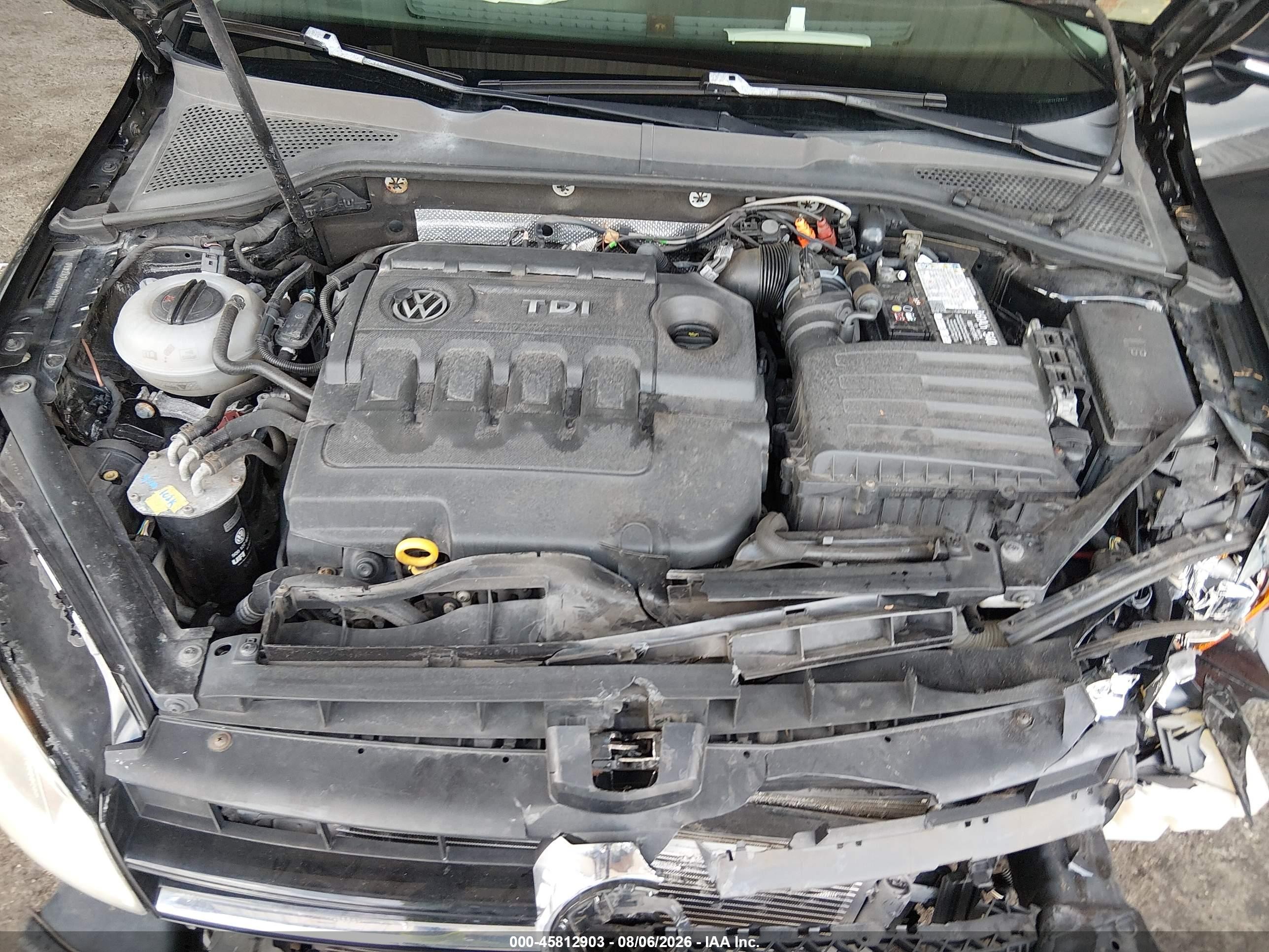 2015 Volkswagen Golf Tdi Sel 4-door Черный vin: 3VW2A7AU0FM012684