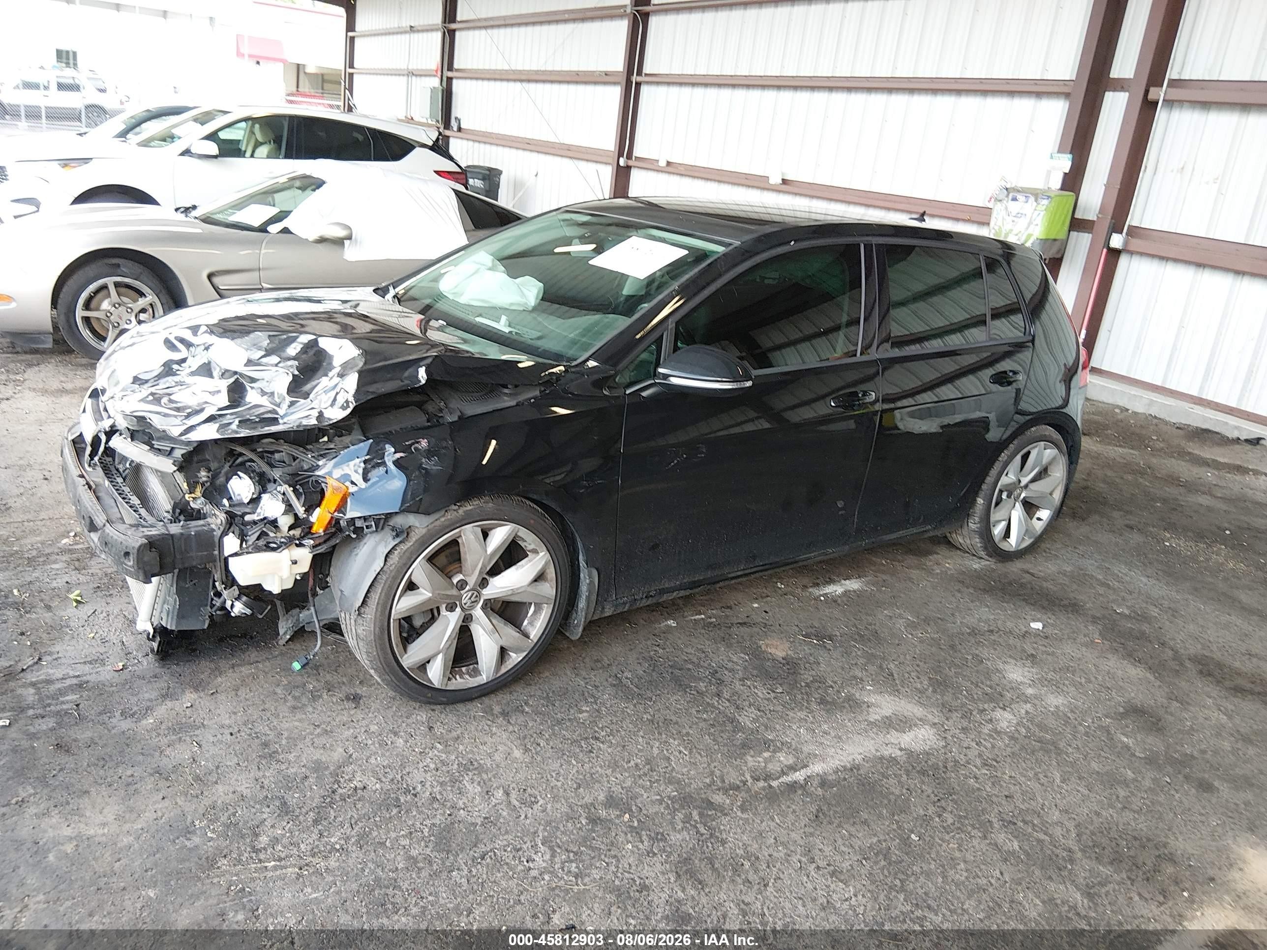 2015 Volkswagen Golf Tdi Sel 4-door Черный vin: 3VW2A7AU0FM012684