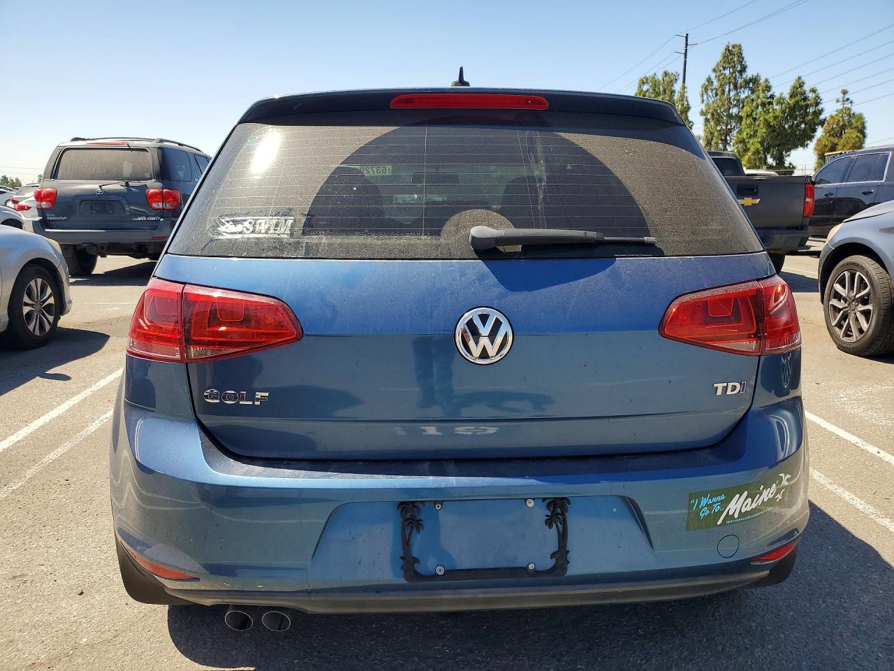 2015 Volkswagen Golf Tdi Blue vin: 3VW2A7AU1FM091833