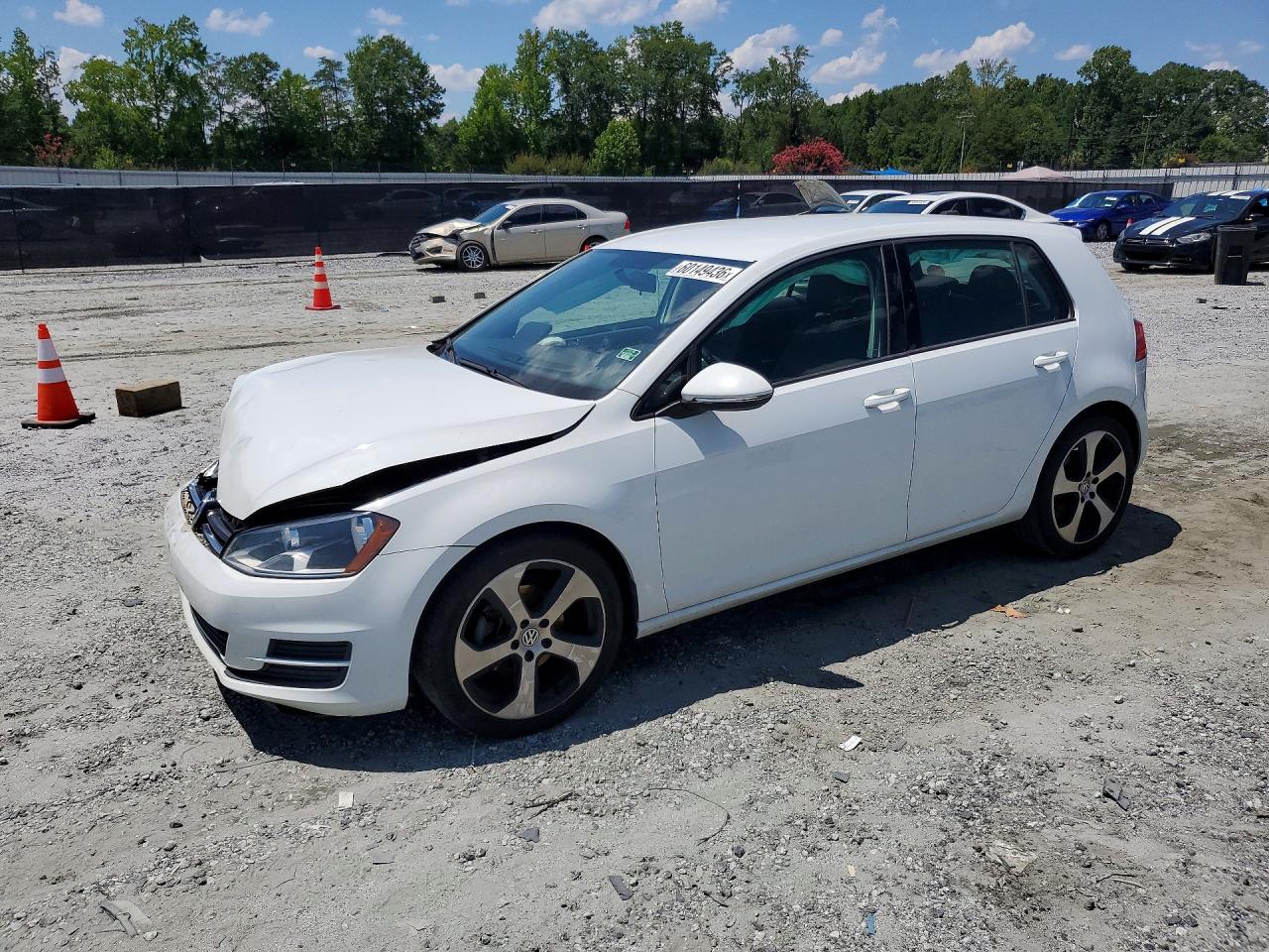 2015 Volkswagen Golf Tdi Белый vin: 3VW2A7AU2FM028739
