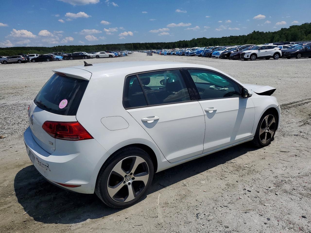 2015 Volkswagen Golf Tdi Белый vin: 3VW2A7AU2FM028739