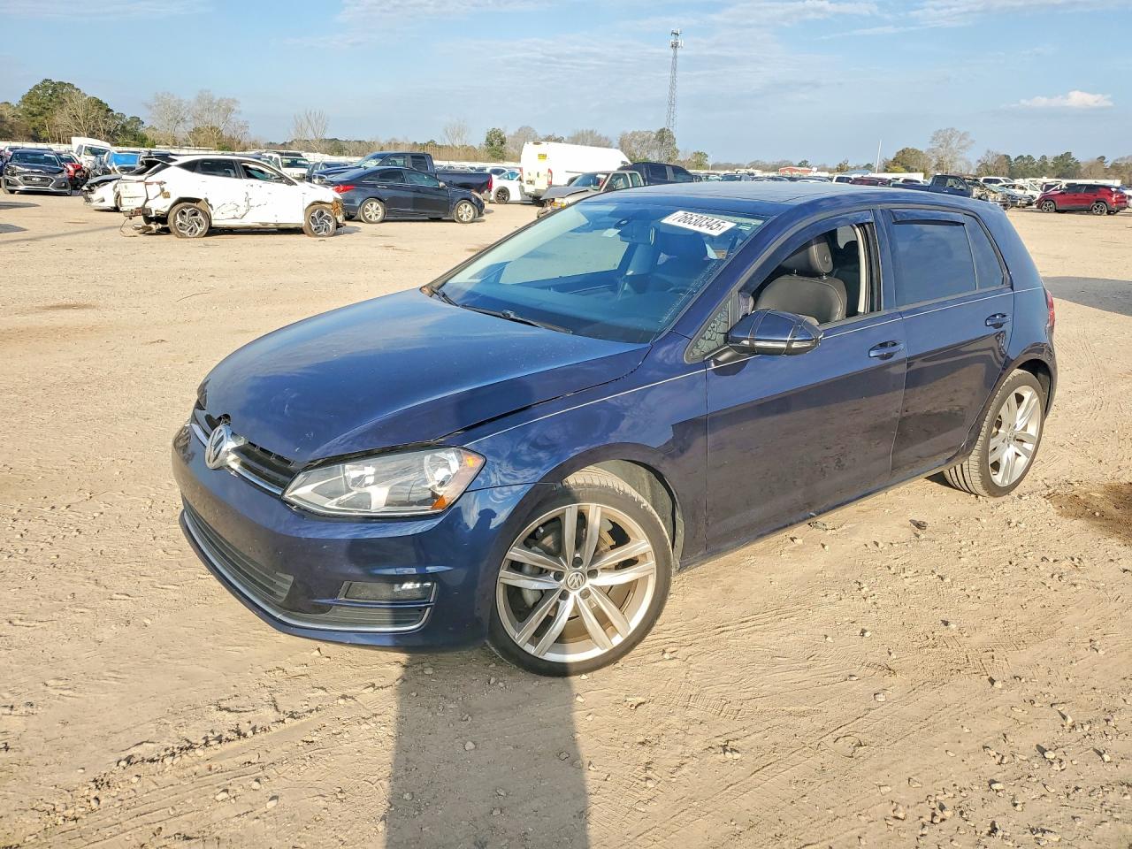 2015 Volkswagen Golf Tdi Blue vin: 3VW2A7AU2FM055357