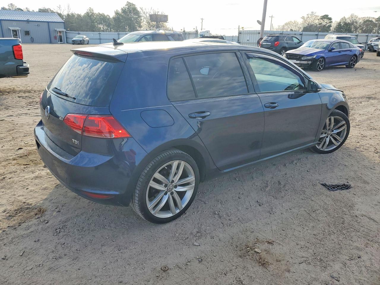 2015 Volkswagen Golf Tdi Синий vin: 3VW2A7AU2FM055357