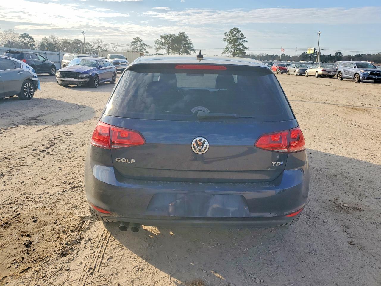 2015 Volkswagen Golf Tdi Синий vin: 3VW2A7AU2FM055357