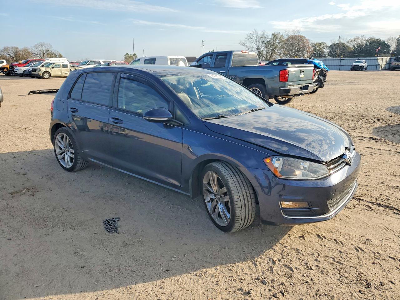2015 Volkswagen Golf Tdi Синий vin: 3VW2A7AU2FM055357