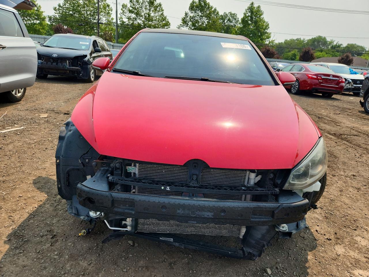 2015 Volkswagen Golf Tdi Red vin: 3VW2A7AU3FM034534