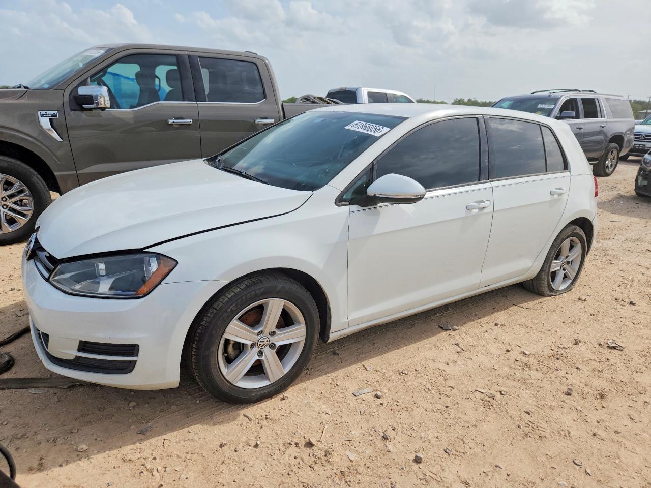 2015 Volkswagen Golf Tdi White vin: 3VW2A7AU3FM062334