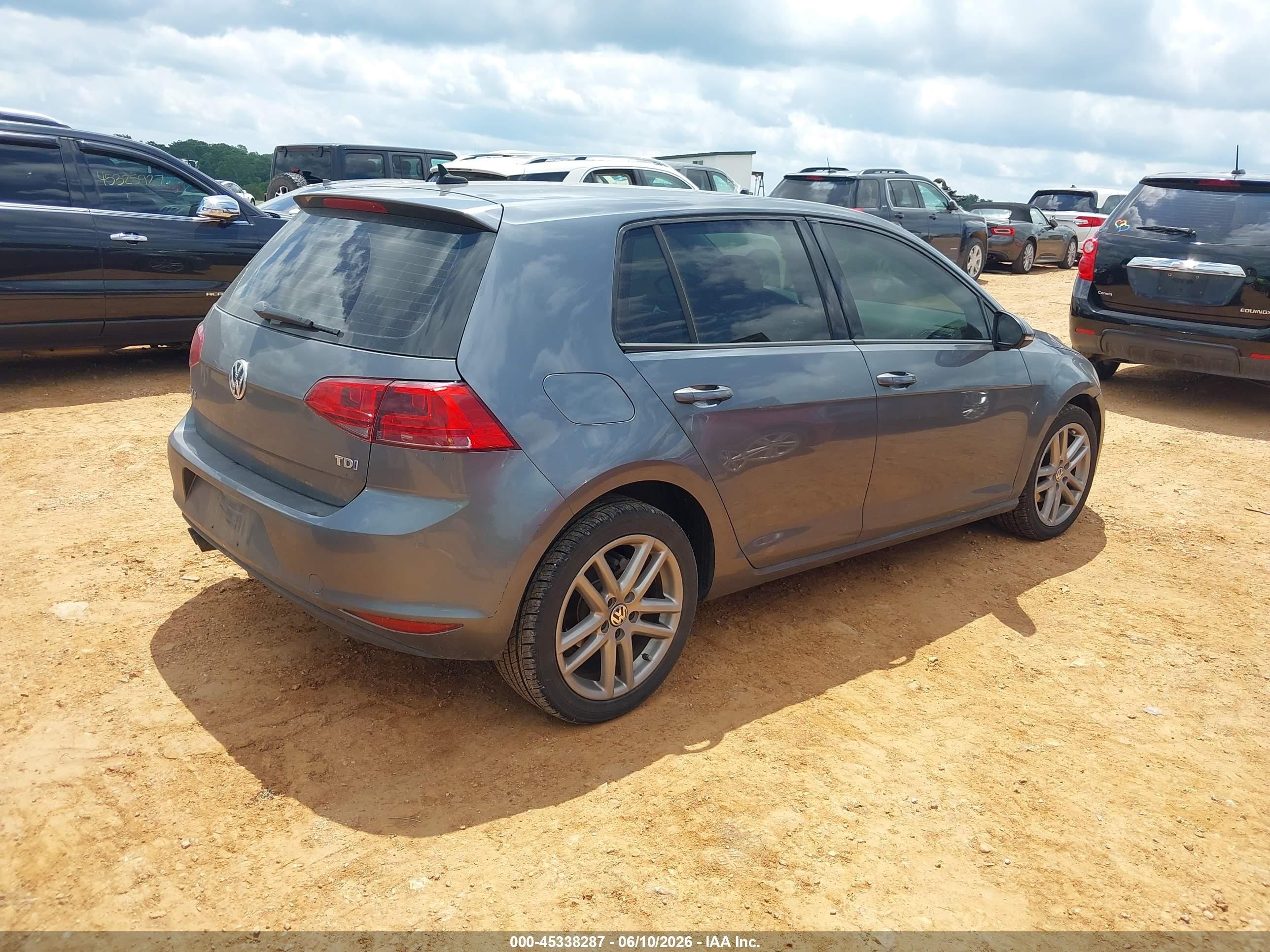 2015 Volkswagen Golf Tdi Sel 4-door Gray vin: 3VW2A7AU8FM012299