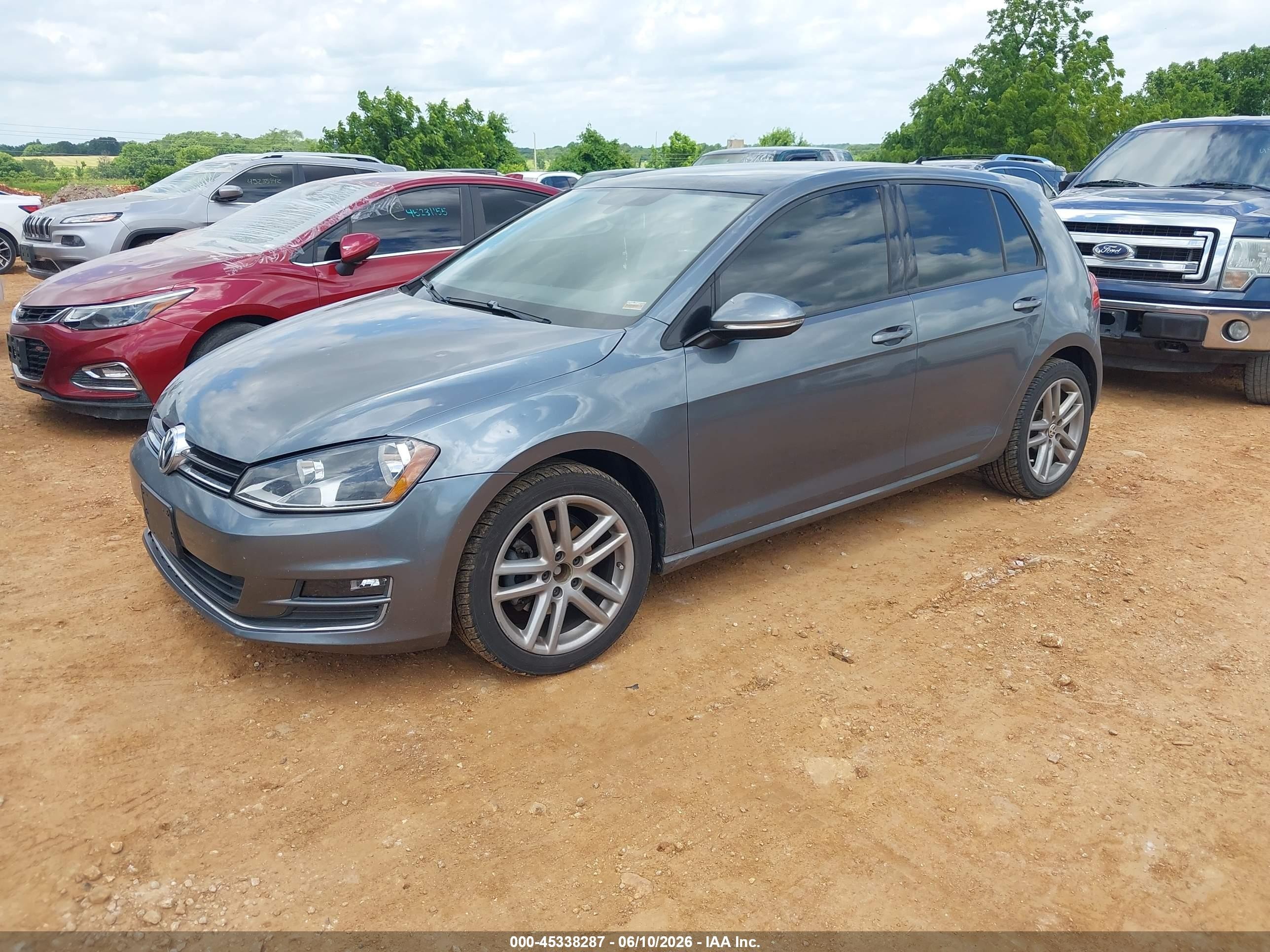 2015 Volkswagen Golf Tdi Sel 4-door Gray vin: 3VW2A7AU8FM012299