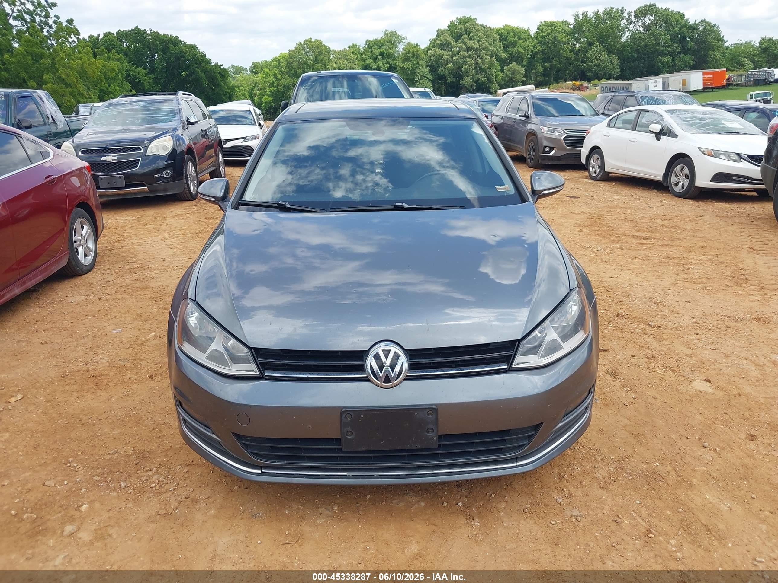 2015 Volkswagen Golf Tdi Sel 4-door Gray vin: 3VW2A7AU8FM012299