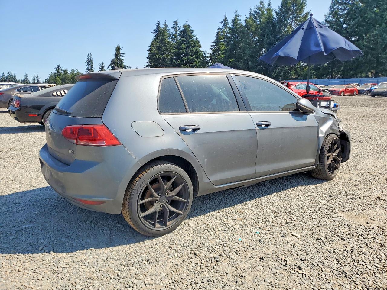 2015 Volkswagen Golf Tdi Серый vin: 3VW2A7AU8FM012948
