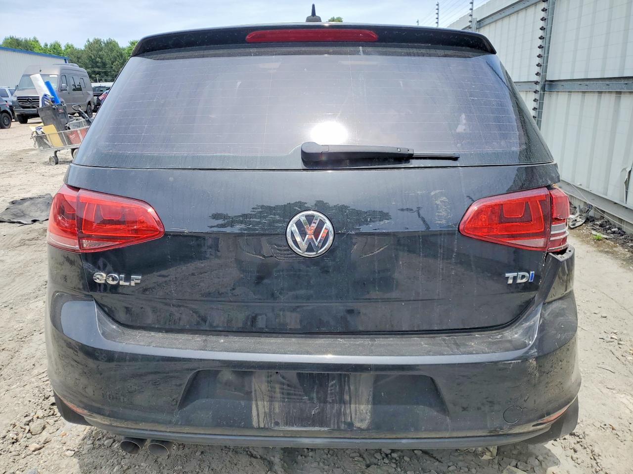 2015 Volkswagen Golf Tdi Black vin: 3VW2A7AUXFM061312