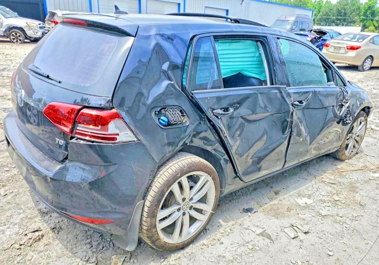 2015 Volkswagen Golf Tdi Black vin: 3VW2A7AUXFM061312
