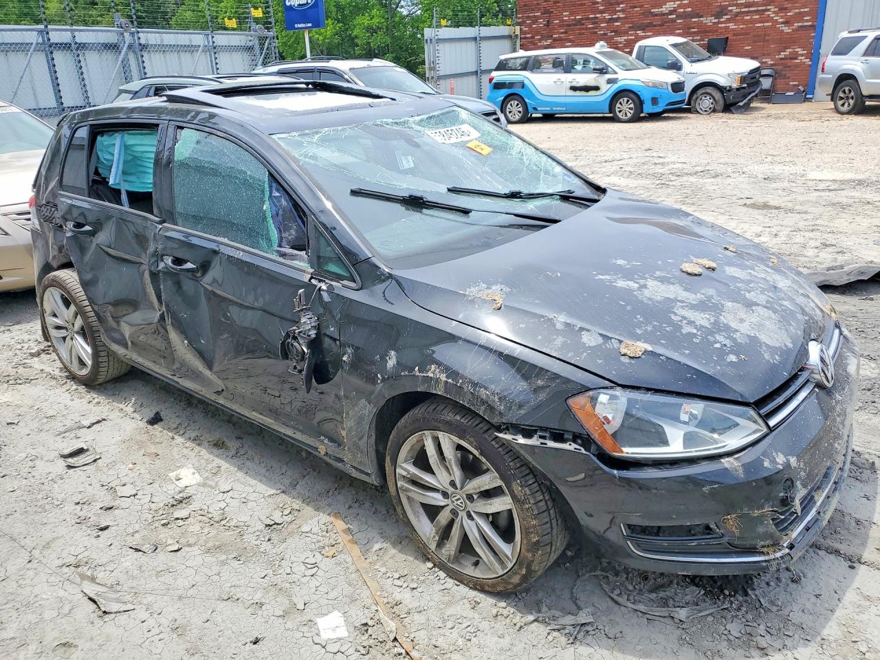 2015 Volkswagen Golf Tdi Black vin: 3VW2A7AUXFM061312