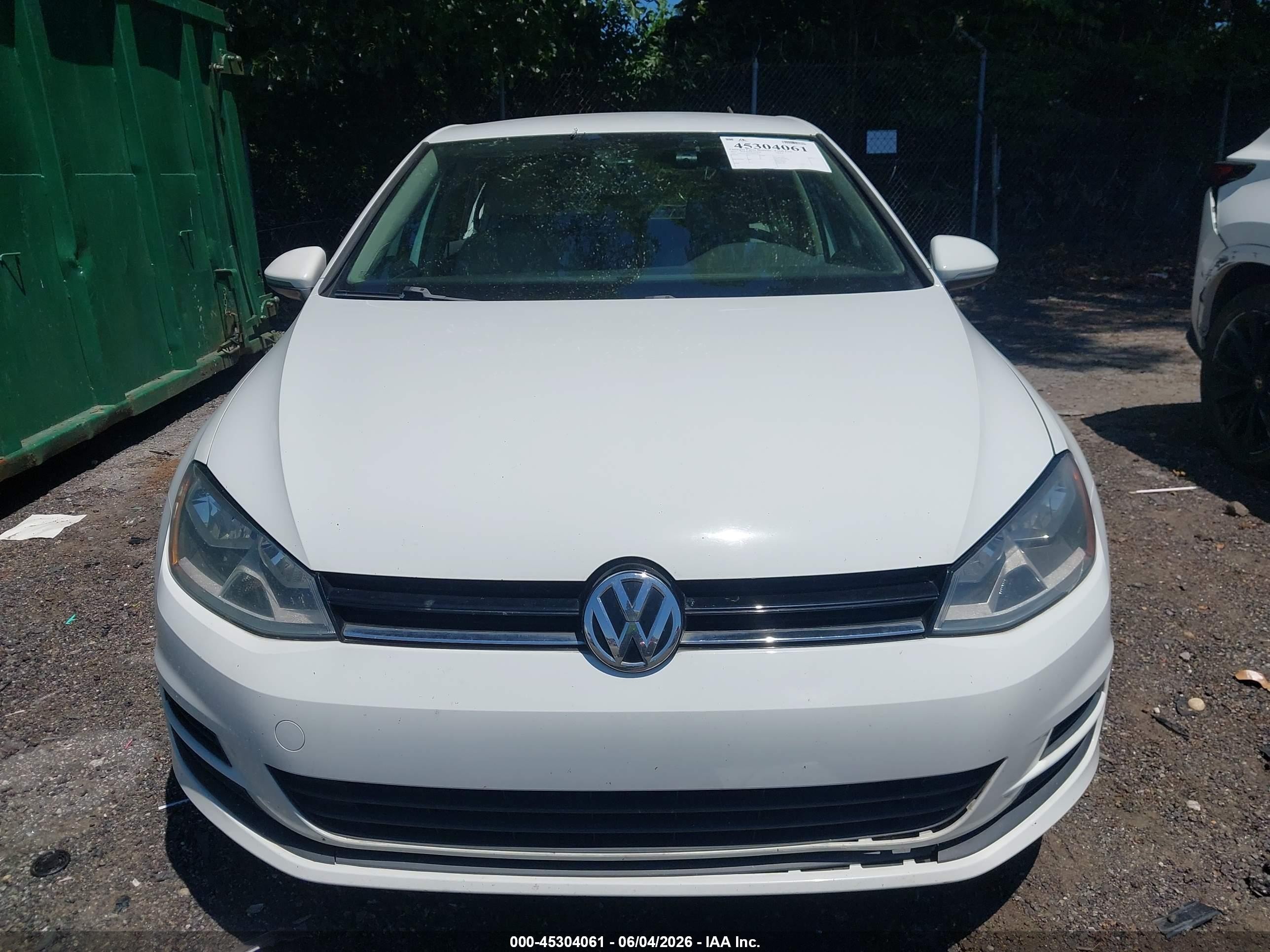 2015 Volkswagen Golf Tdi S 4-door White vin: 3VW2A7AUXFM079583
