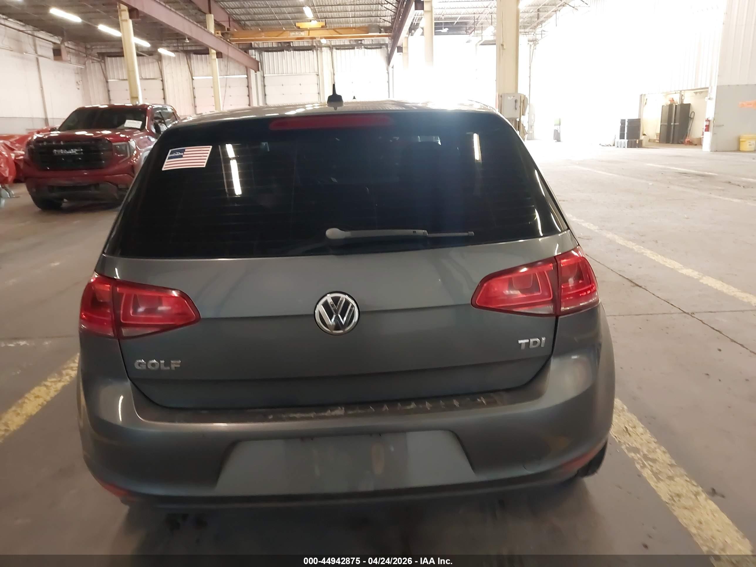 2015 Volkswagen Golf Tdi S 4-door Gray vin: 3VW2A7AUXFM093645