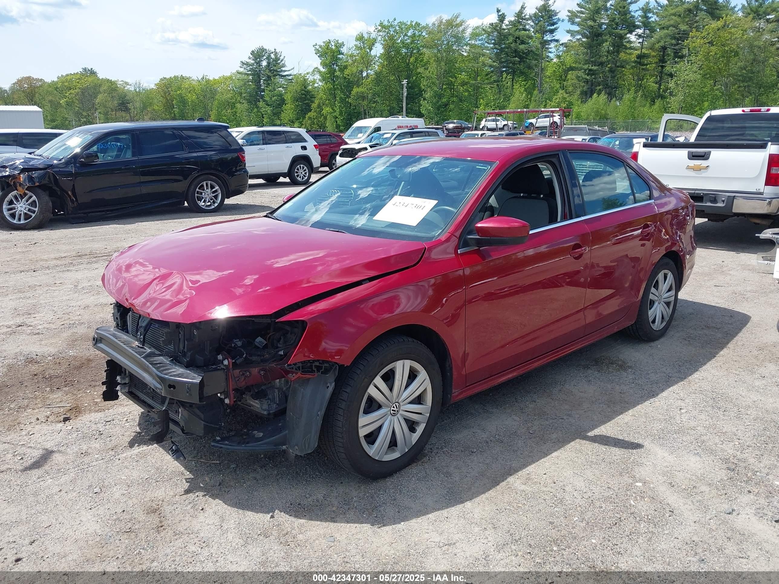2017 Volkswagen Jetta 1.4t S Red vin: 3VW2B7AJ0HM389750