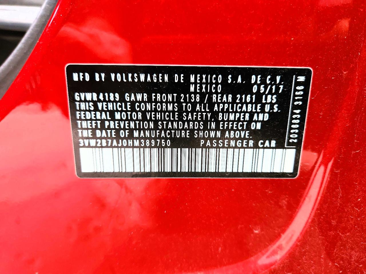 2017 Volkswagen Jetta S Burgundy vin: 3VW2B7AJ0HM389750