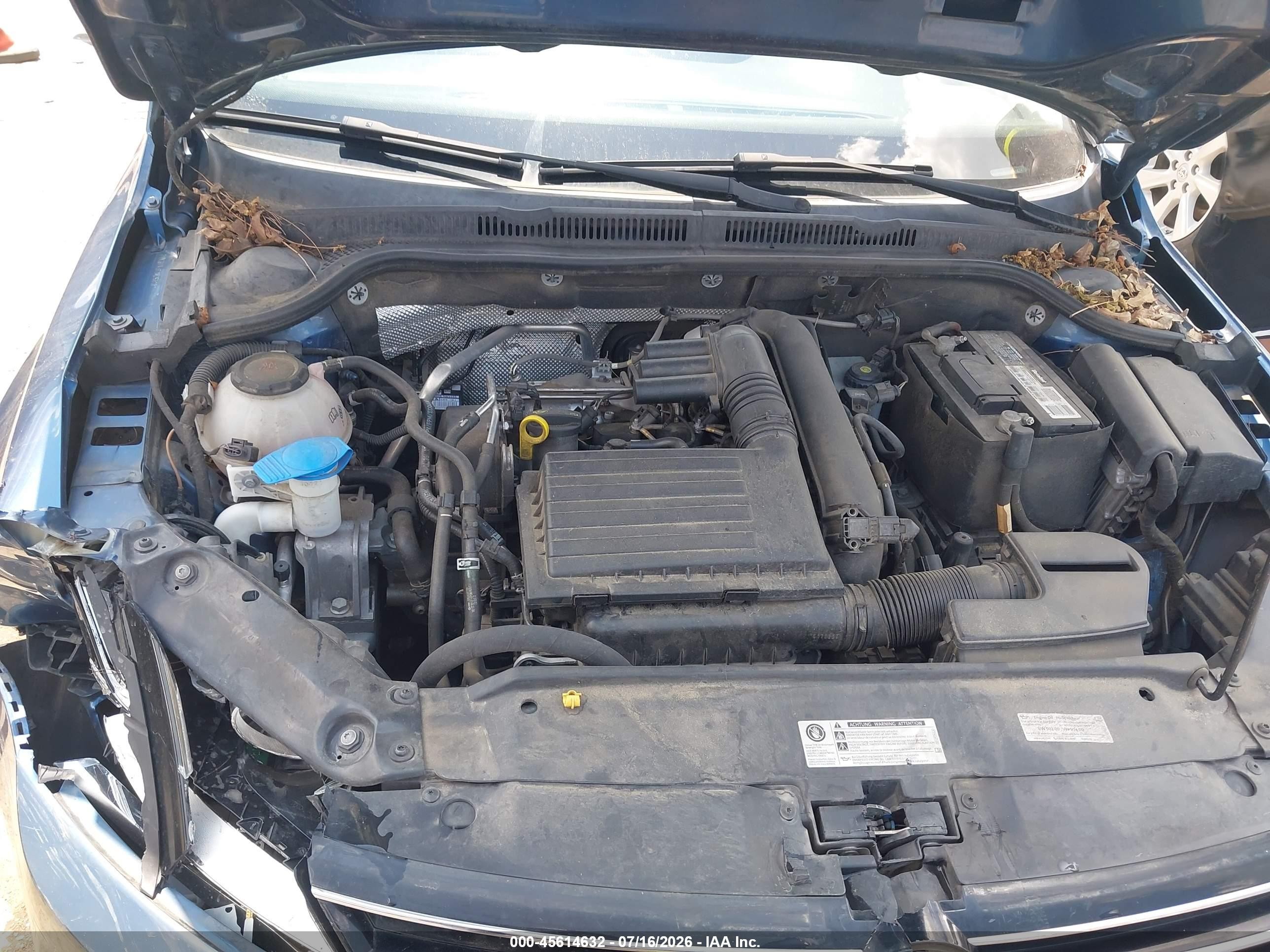 2018 Volkswagen Jetta 1.4t S Blue vin: 3VW2B7AJ0JM258131