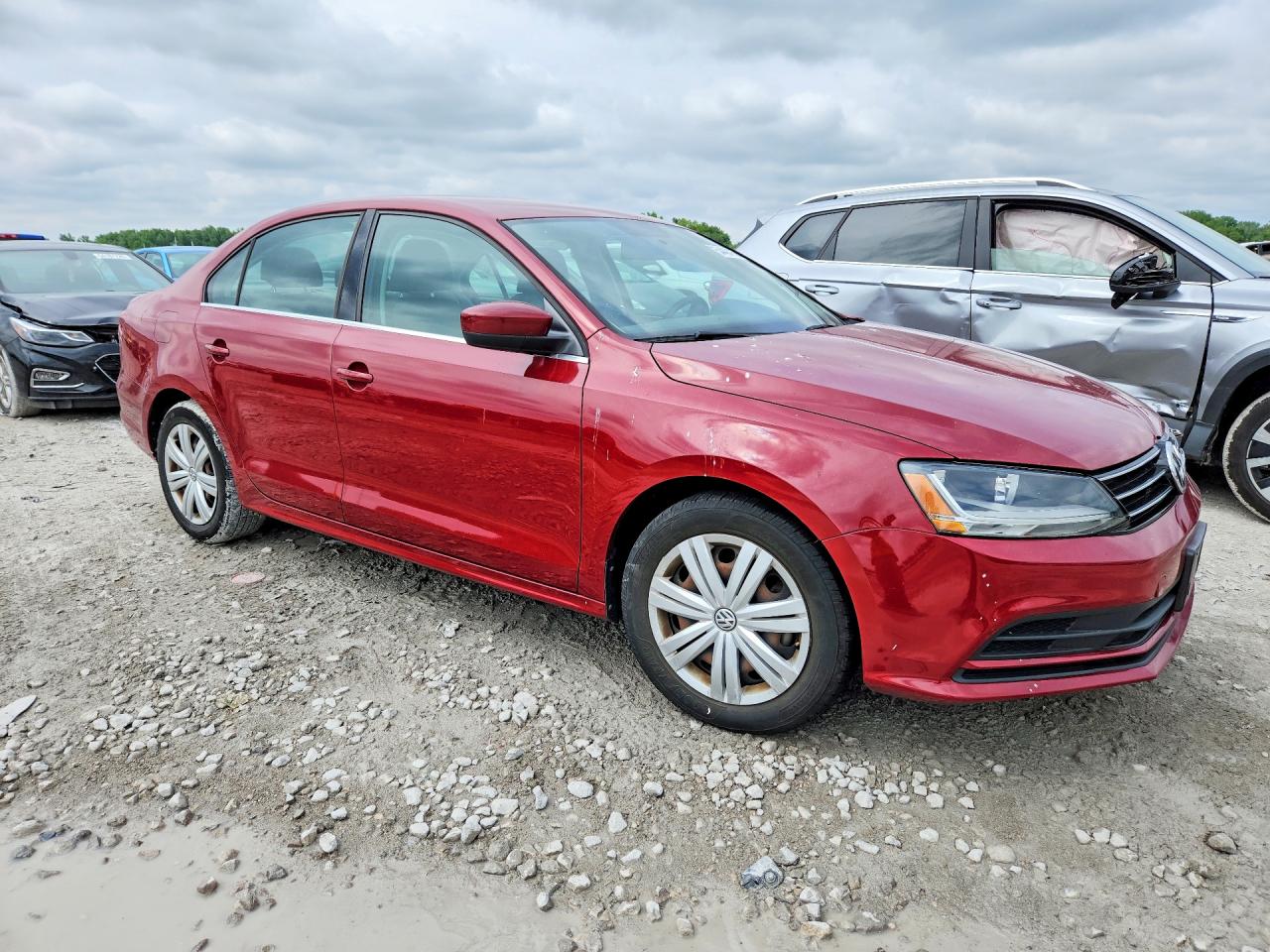 2017 Volkswagen Jetta S Красный vin: 3VW2B7AJ1HM284232