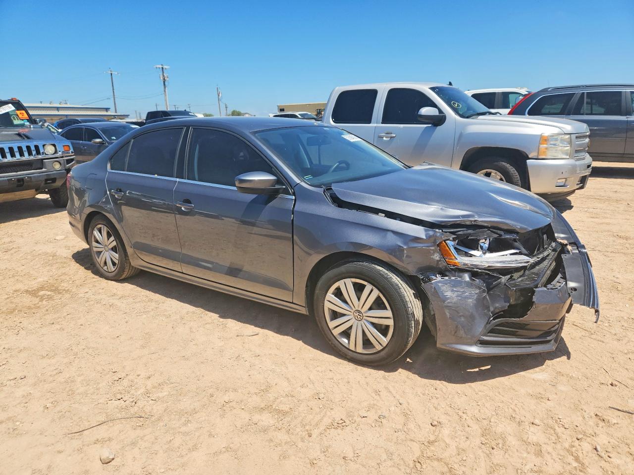 2017 Volkswagen Jetta S Gray vin: 3VW2B7AJ2HM216330