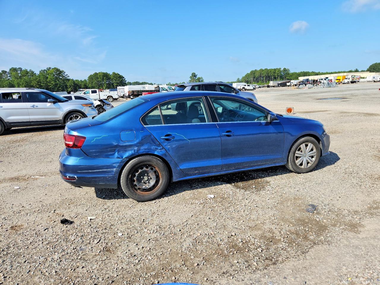 2017 Volkswagen Jetta S Blue vin: 3VW2B7AJ2HM345636