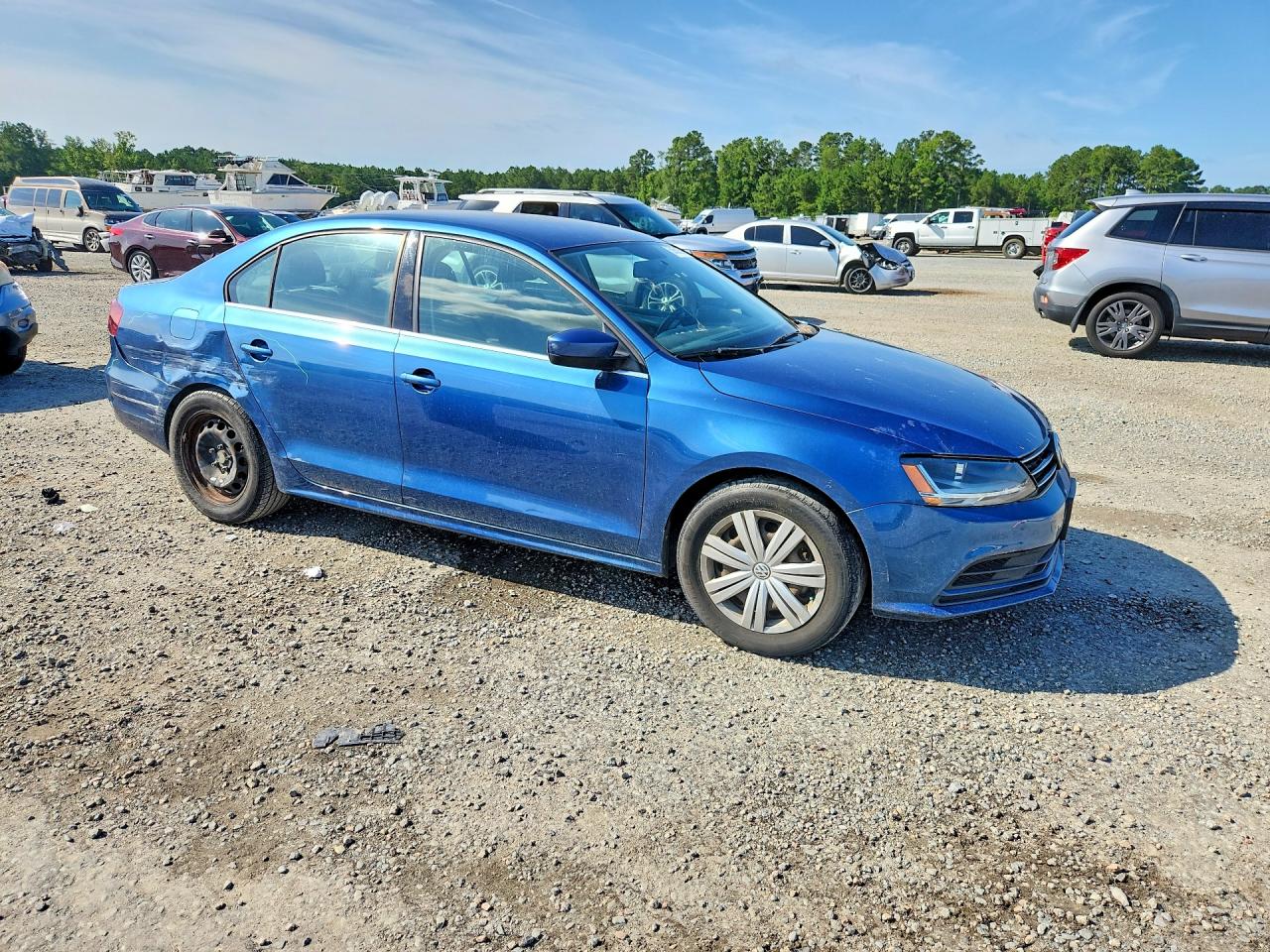 2017 Volkswagen Jetta S Blue vin: 3VW2B7AJ2HM345636