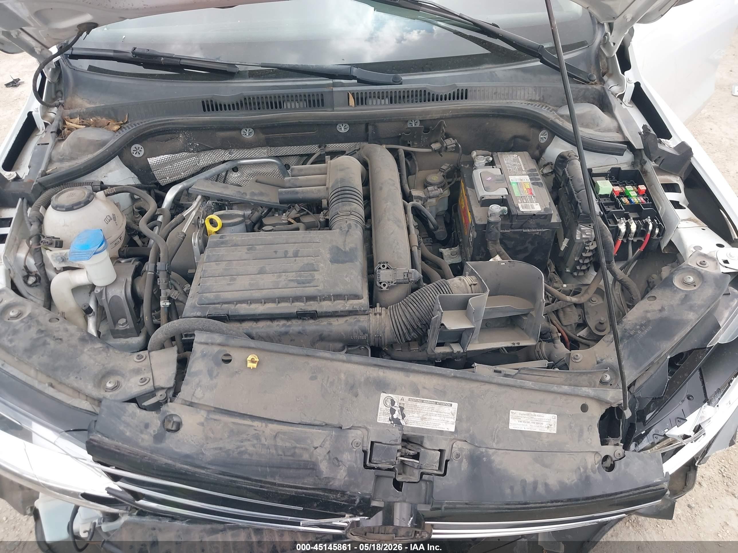 2018 Volkswagen Jetta 1.4t S Белый vin: 3VW2B7AJ2JM253075