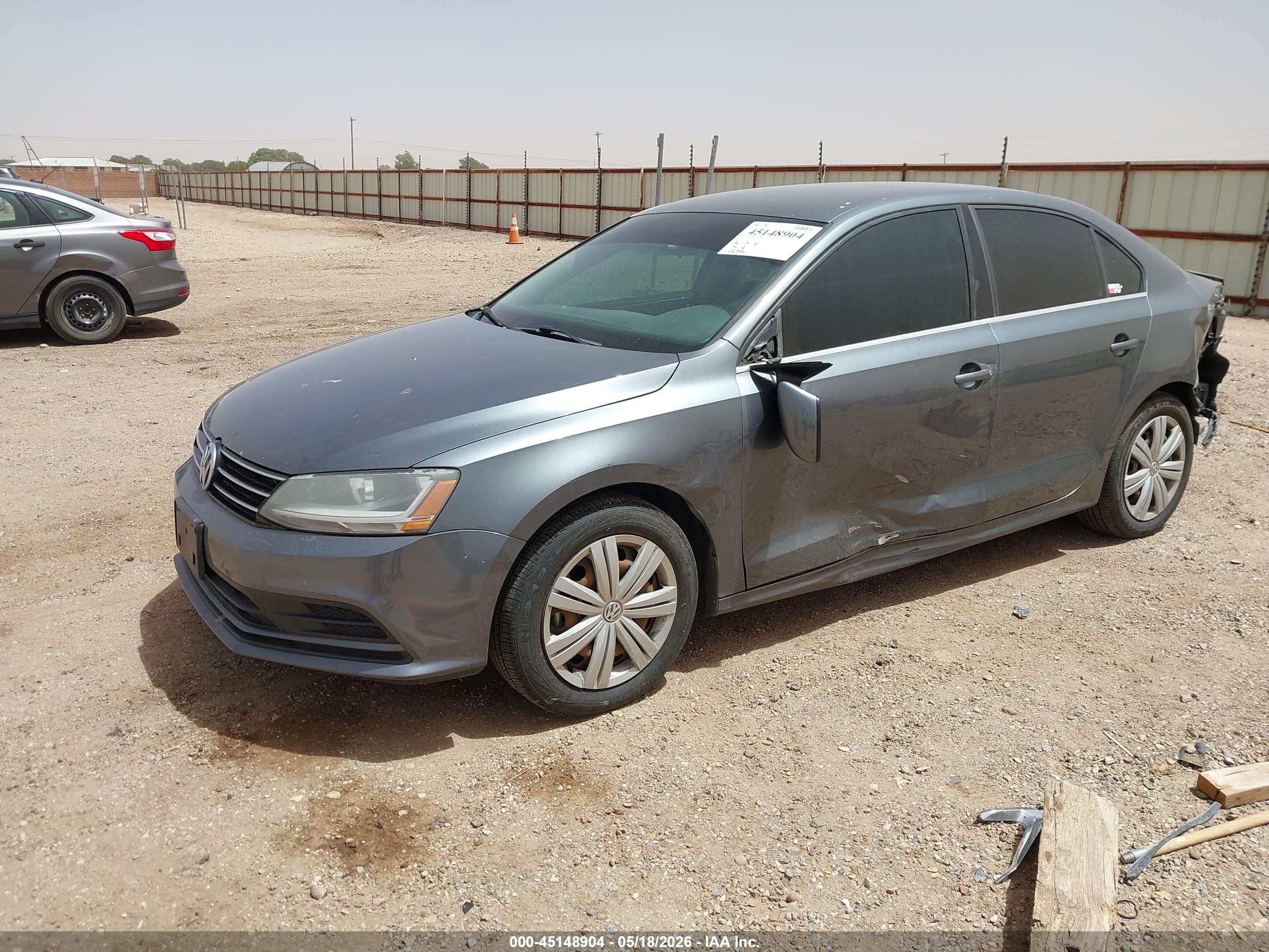 2017 Volkswagen Jetta 1.4t S Gray vin: 3VW2B7AJ3HM358136