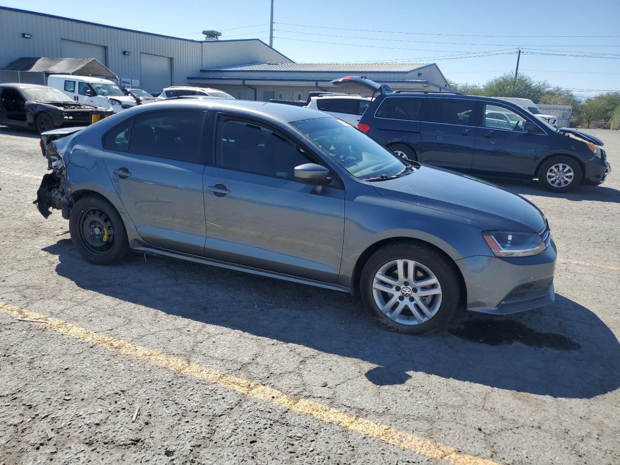 2018 Volkswagen Jetta S Серый vin: 3VW2B7AJ4JM232695
