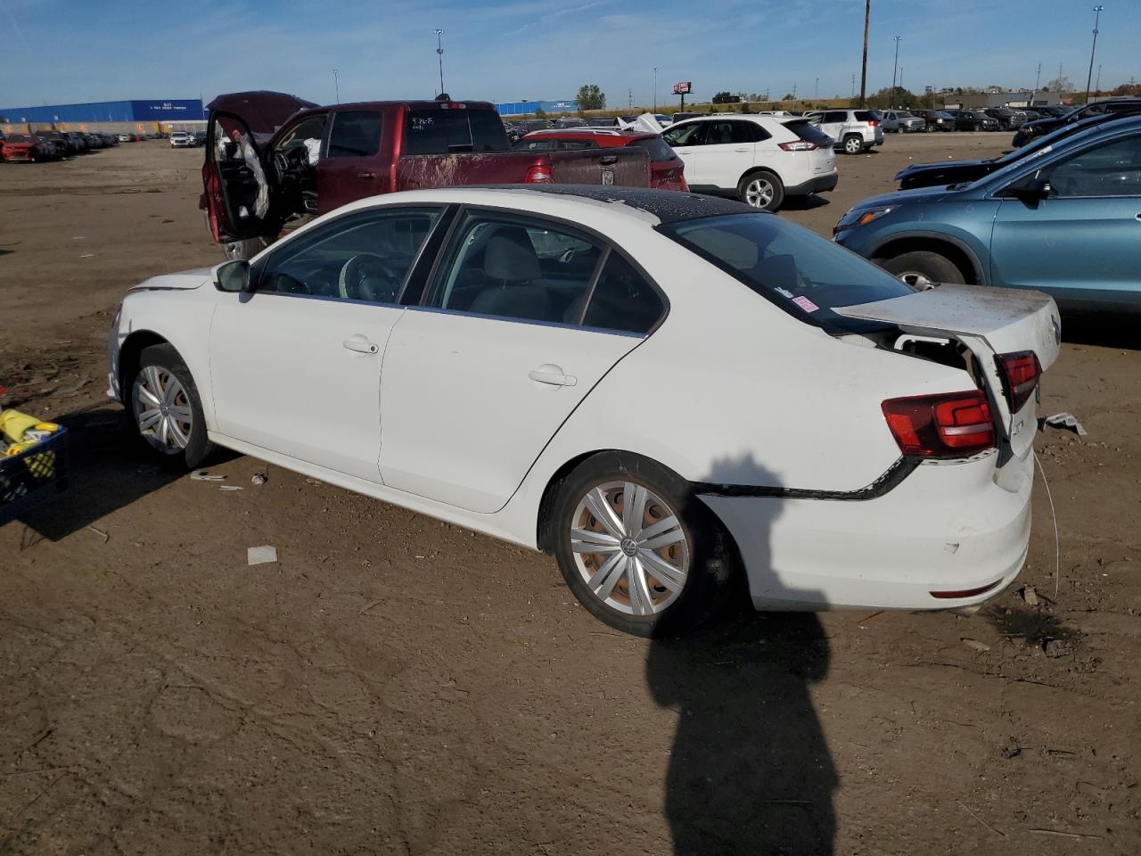 2017 Volkswagen Jetta S White vin: 3VW2B7AJ5HM341094